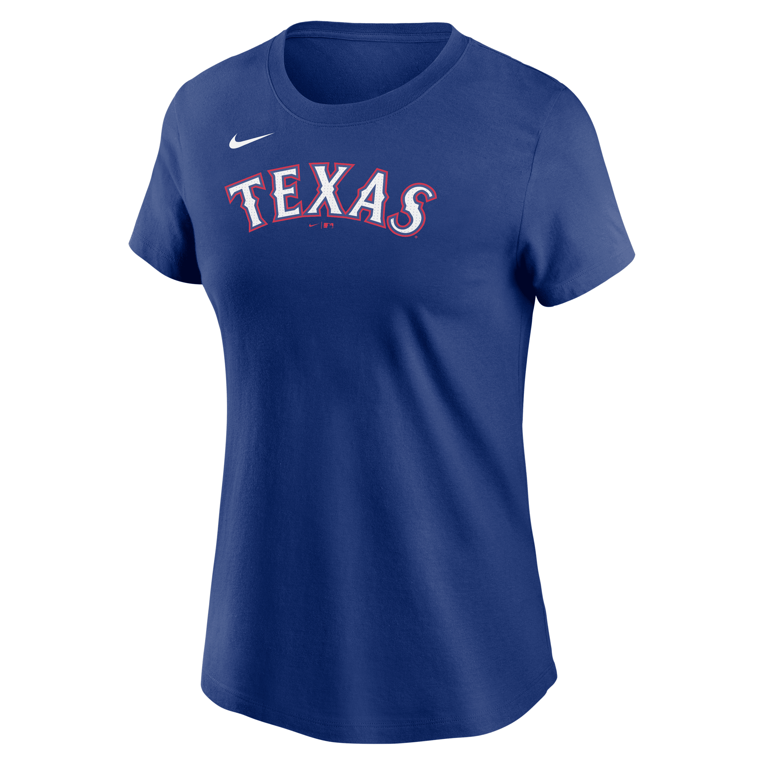 Nike Royal Texas Rangers Fuse Wordmark T-shirt In Blue