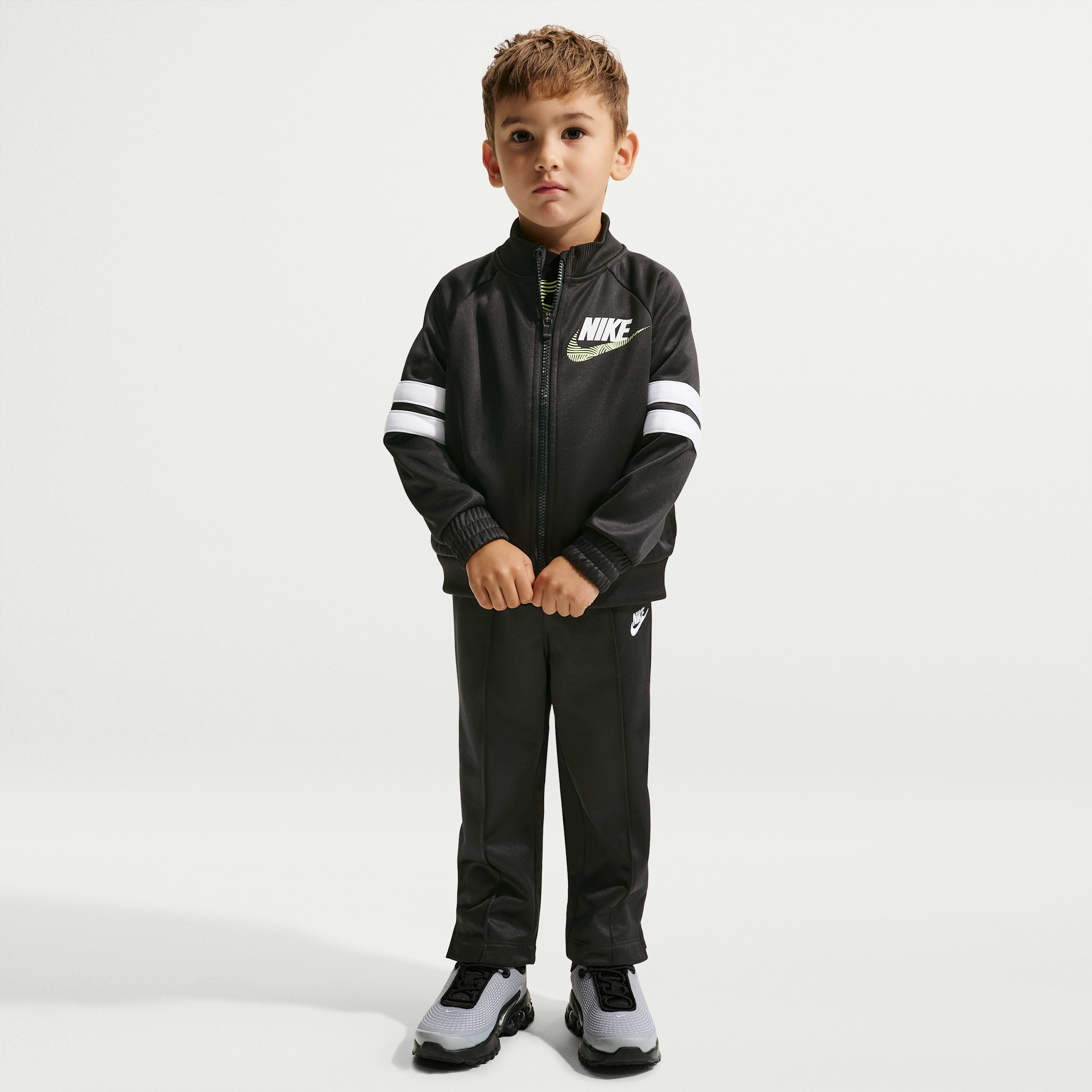 Nike Sportswear In The Zone Toddler Dri-FIT 2-Piece Oversized Track Set in Black 76N739-023 54$