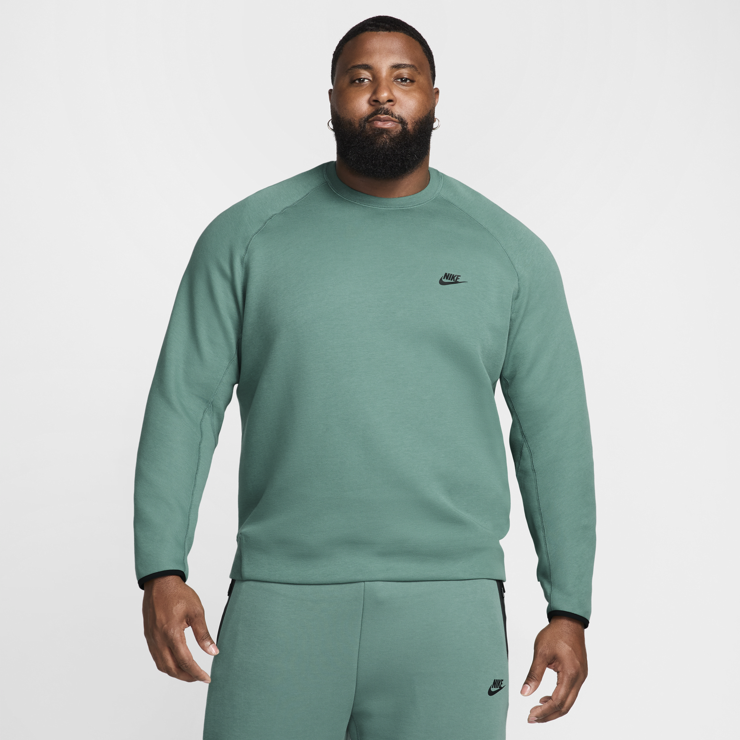 Nike Men's  Sportswear Tech Fleece Crew In Green