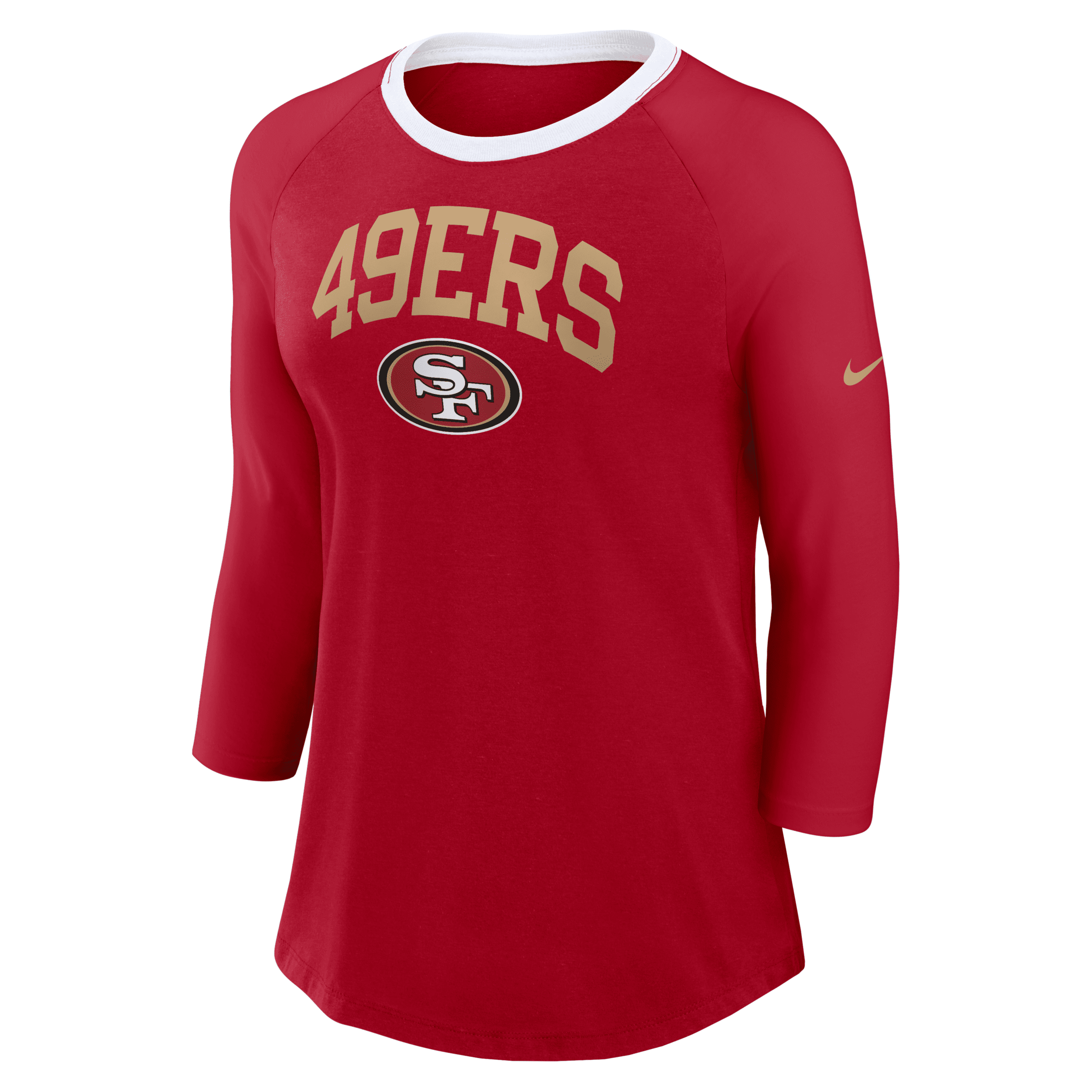 Nike San Francisco 49ers Women's Nfl 3/4-sleeve T-shirt In Red
