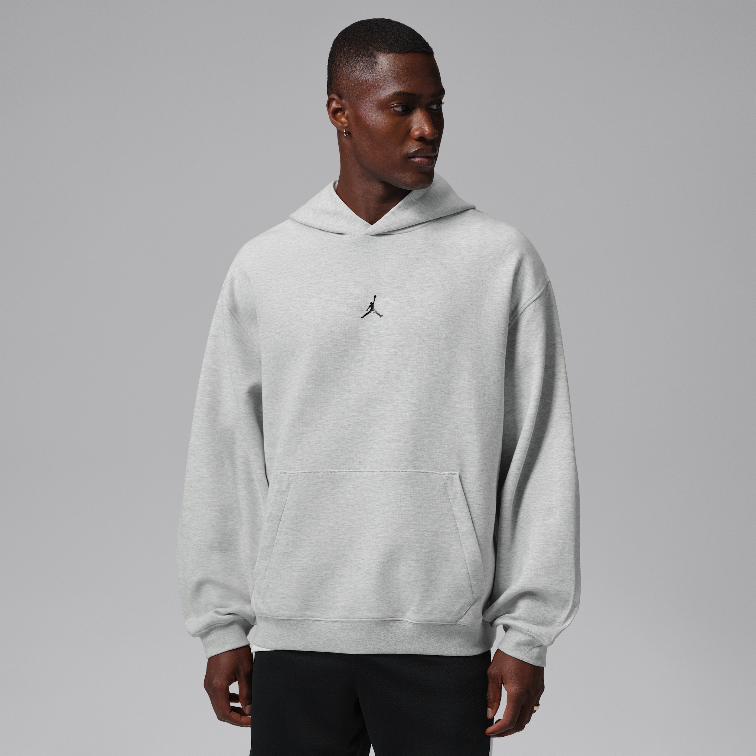 Men's Jordan Sport Hoop Fleece Pullover Hoodie in Grey | IM7551-050