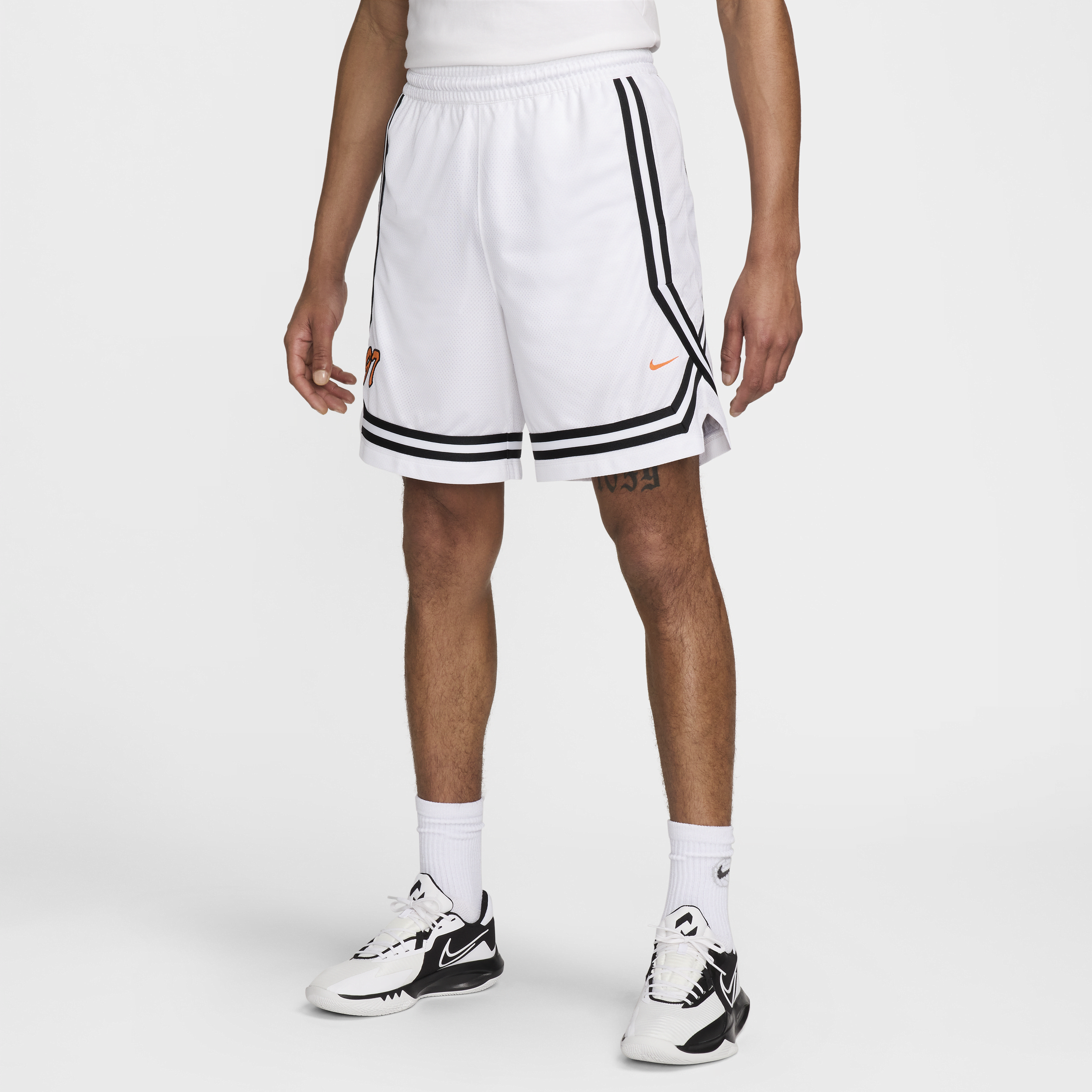 Shop Nike Men's Dna Crossover Dri-fit 8" Basketball Shorts In White