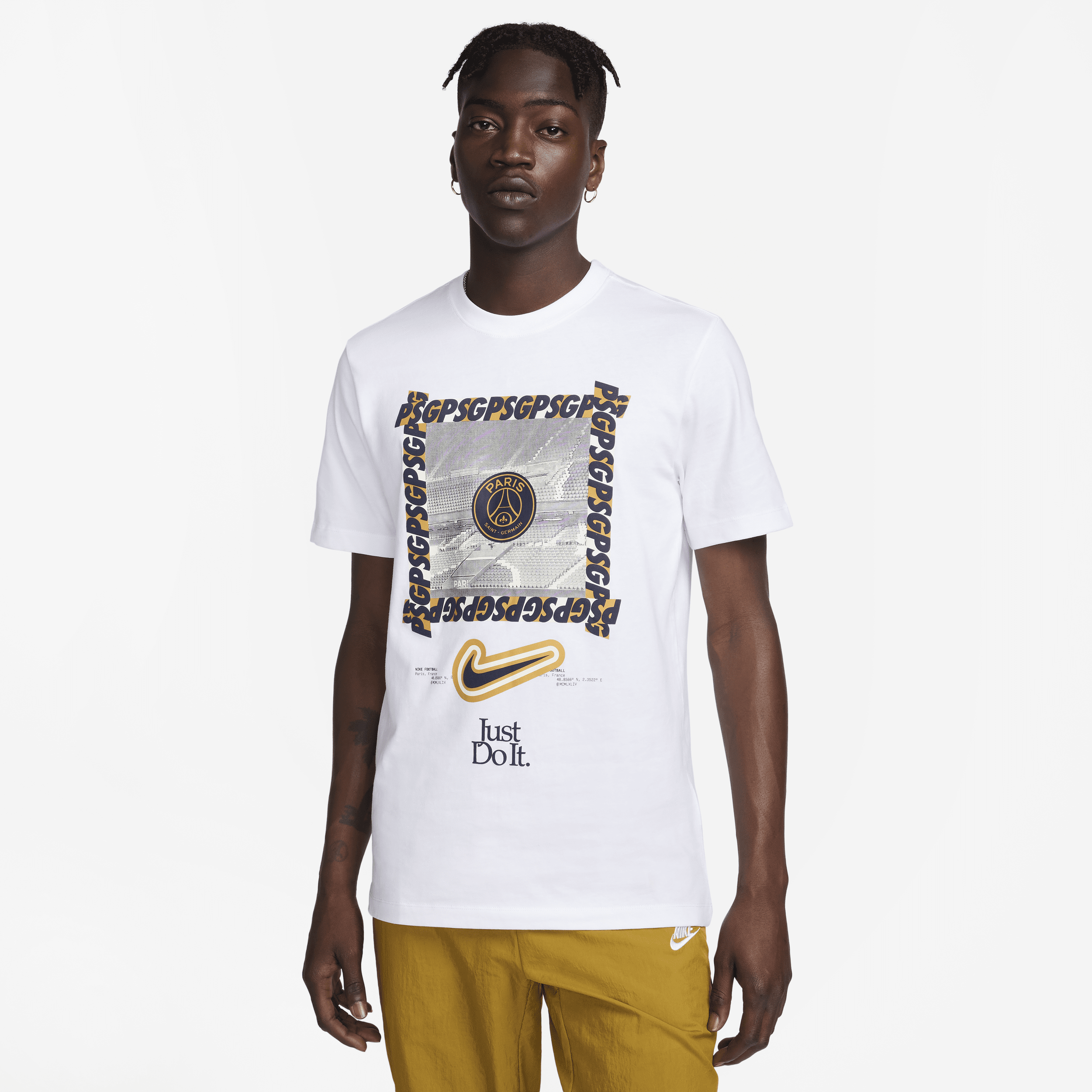 Shop Nike Paris Saint-germain  Men's Dna T-shirt In White