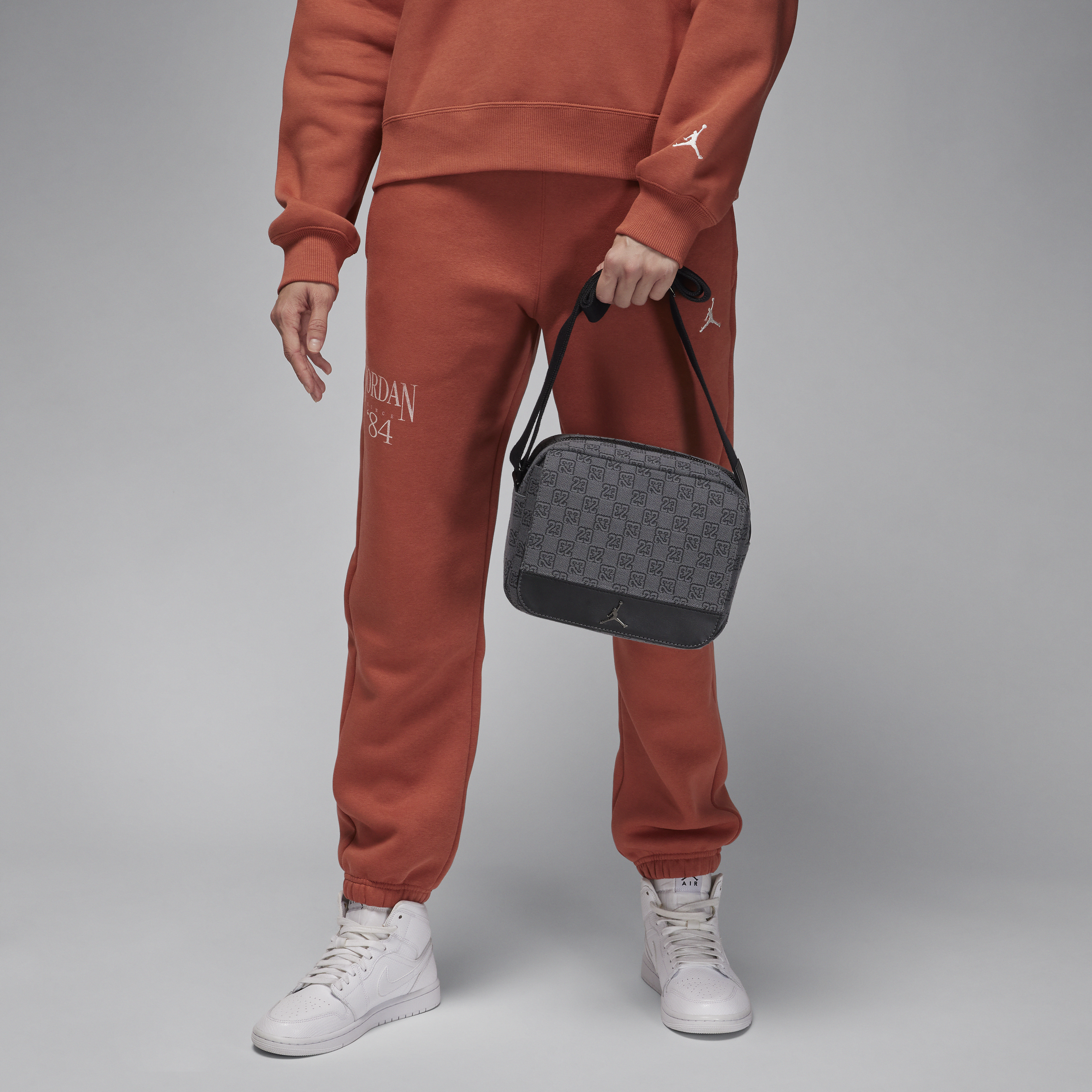 Jordan Monogram Mini Messenger Bag (3.6l) In Grey