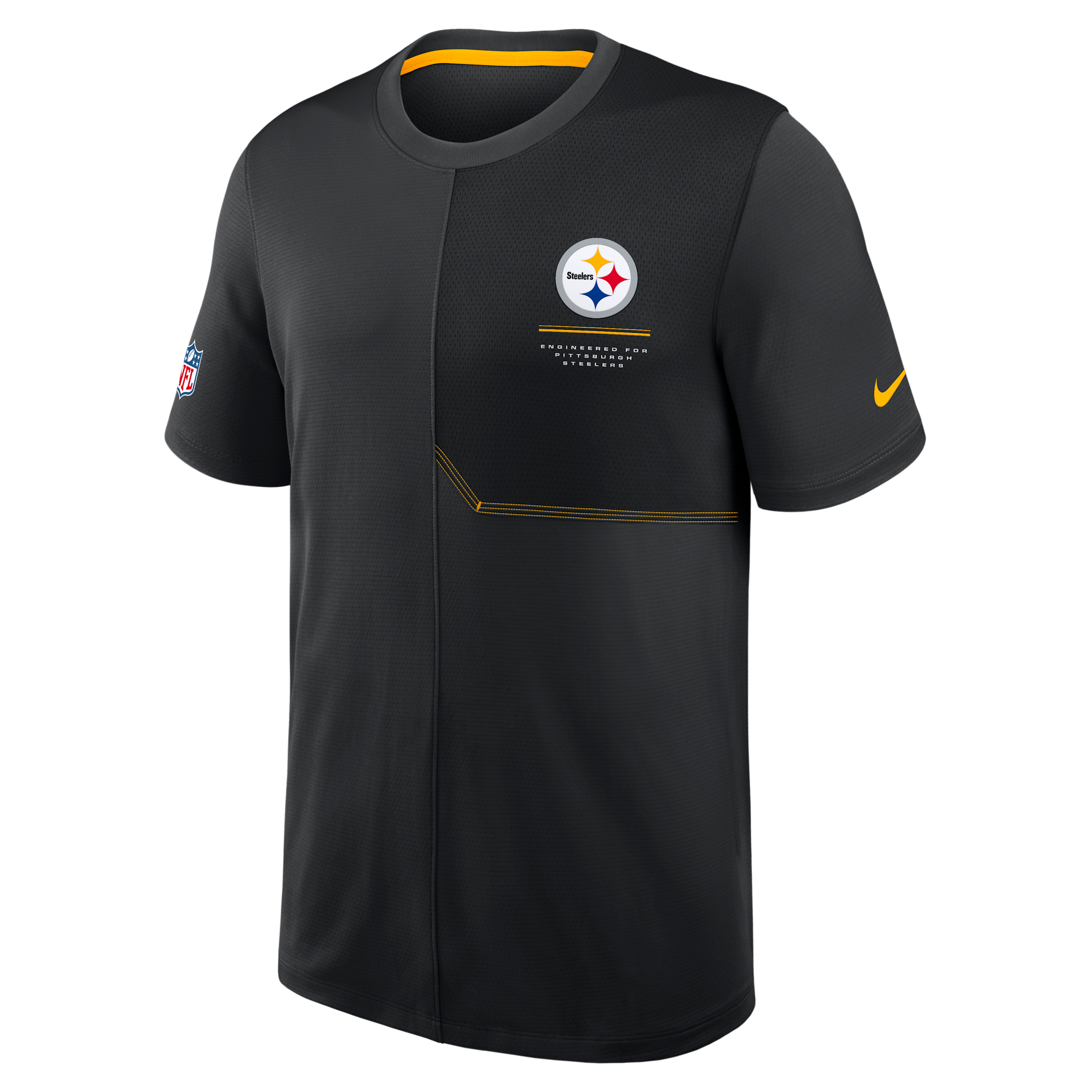 Pittsburgh Steelers Sideline Coach Nike Men's Dri-FIT NFL Top in Black | 03B2057Y7L-B8B