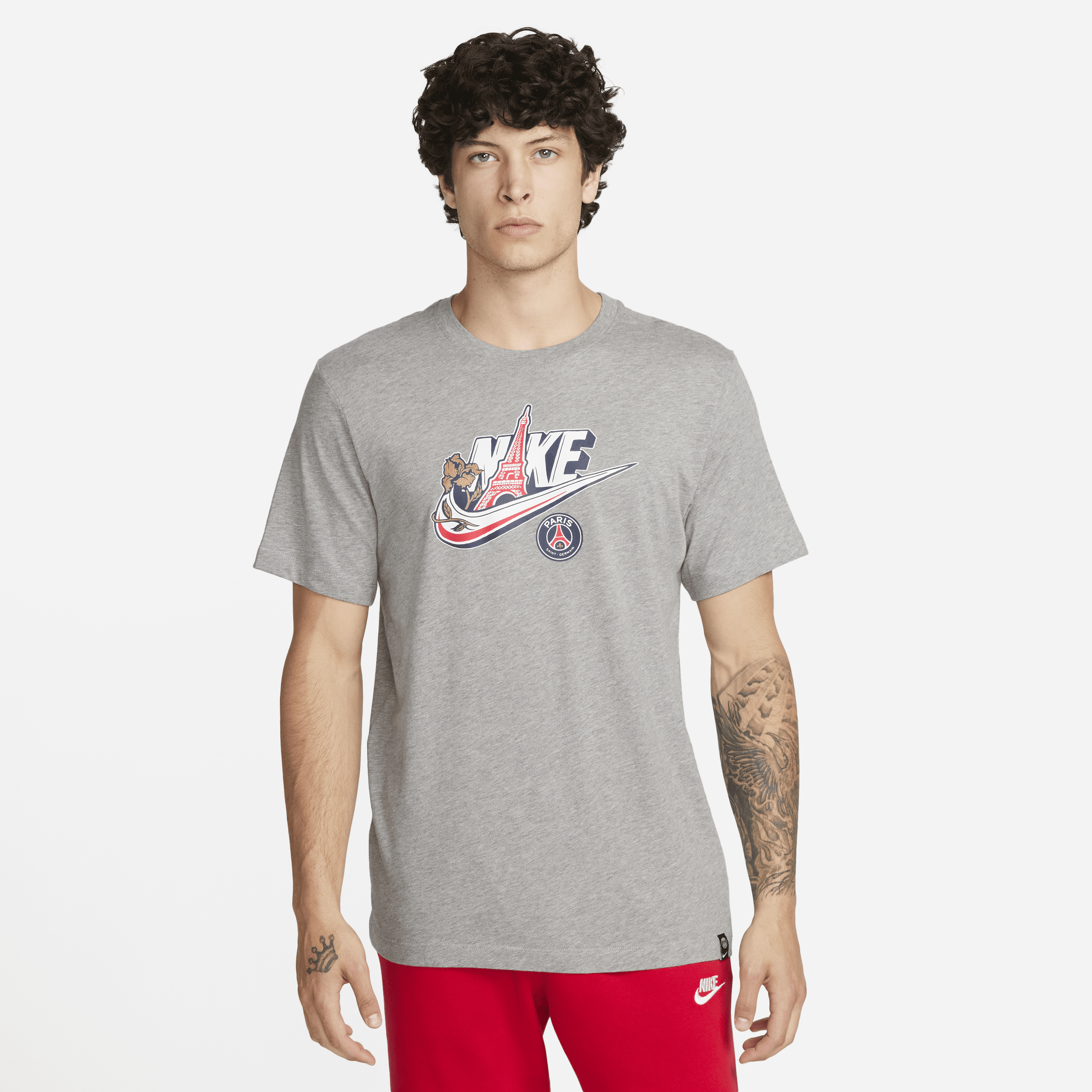 Nike Paris Saint-germain  Men's T-shirt In Grey