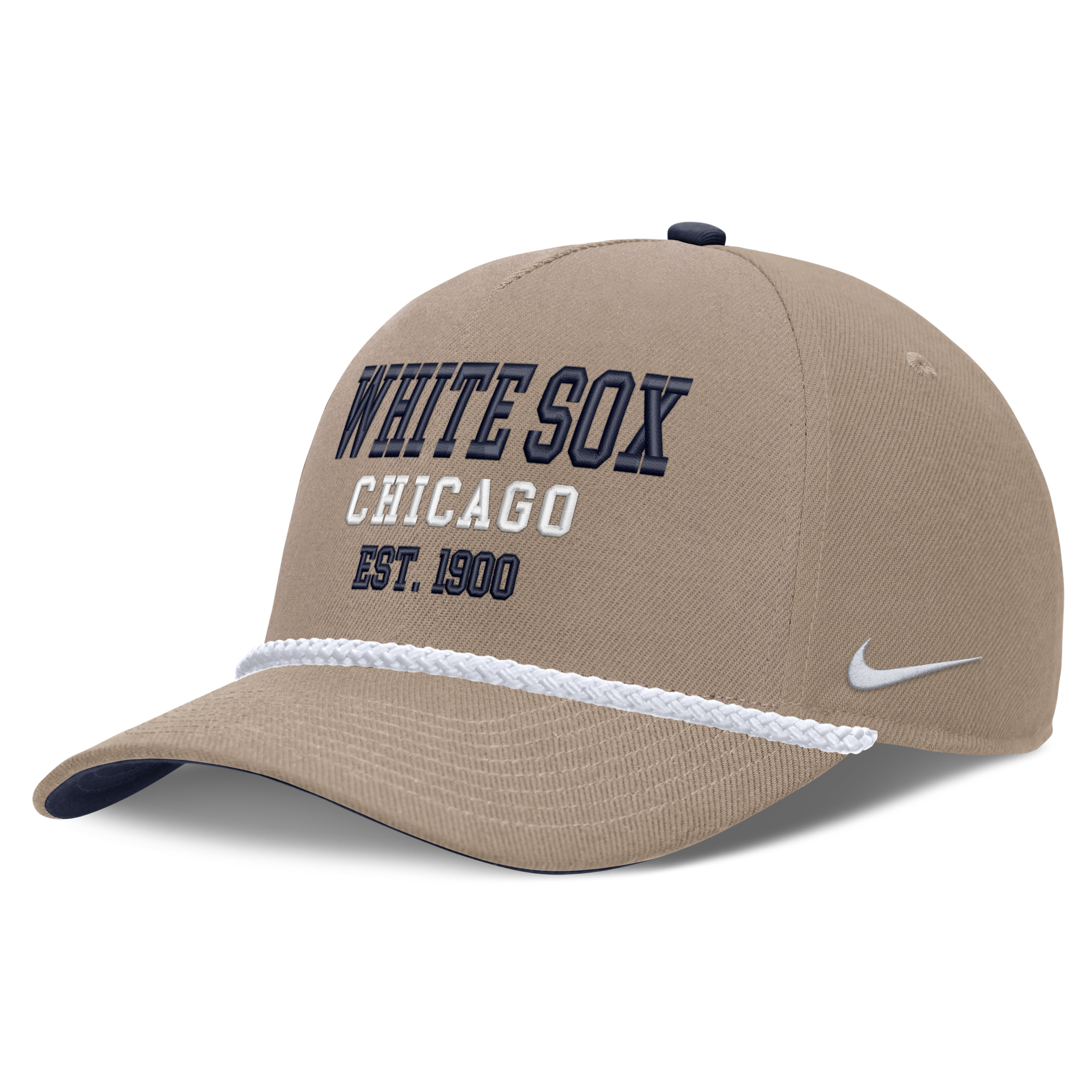 Nike Men's Khaki Chicago White Sox Father's Day Rope Rise Adjustable Hat - Khaki, Navy