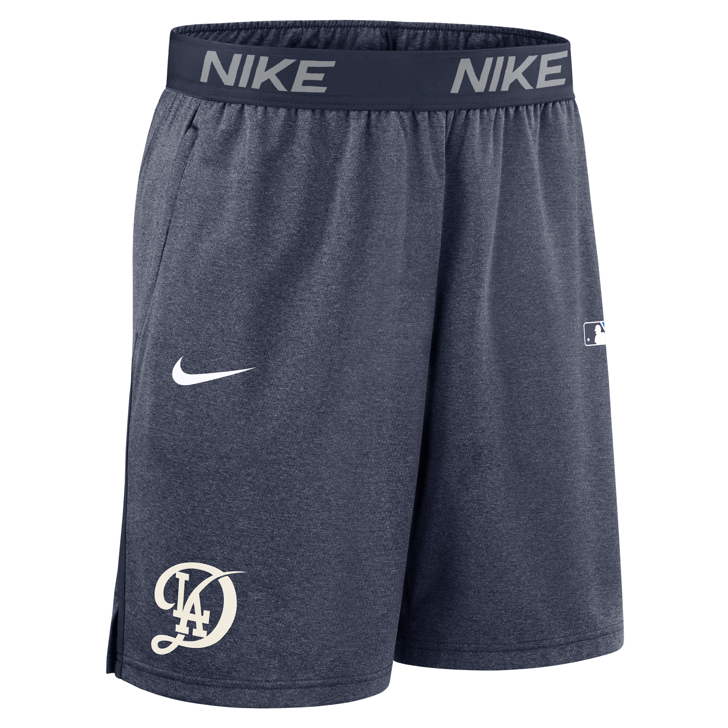 Nike Los Angeles Dodgers Authentic Collection City Connect Men's Dri-fit Mlb Shorts In Gray