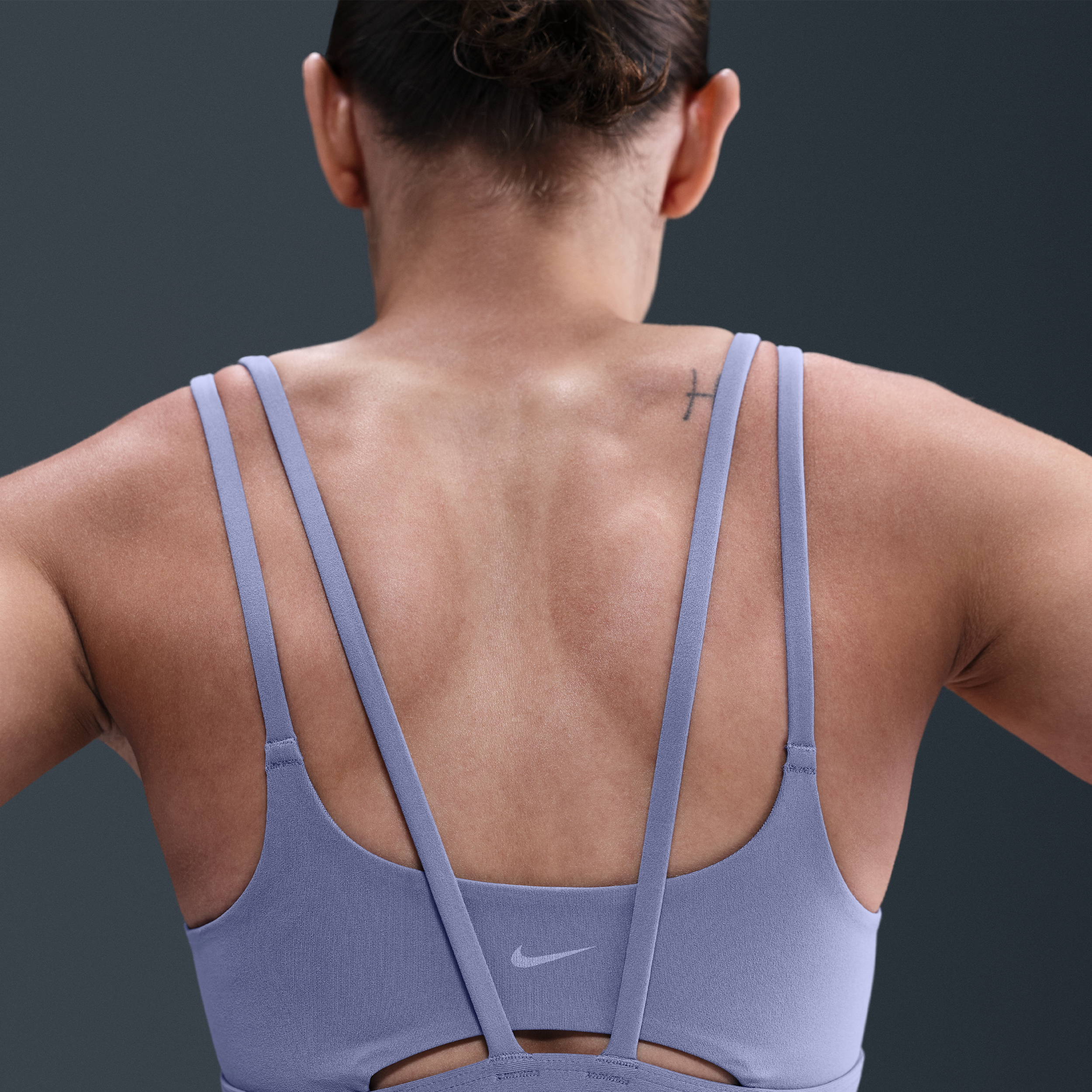 Nike Women's Zenvy Strappy Light-support Padded Sports Bra In Blue