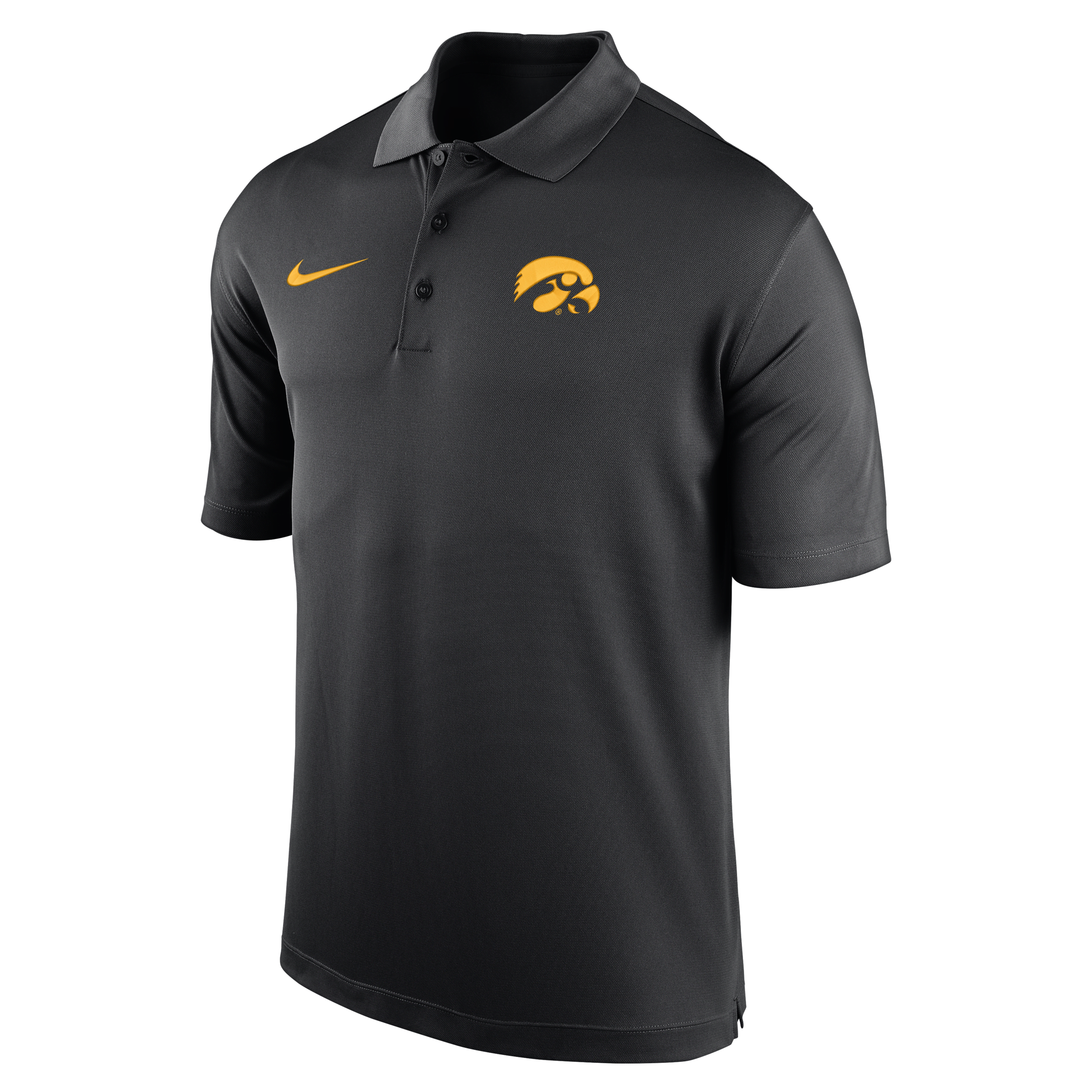 Nike Iowa  Men's Dri-fit College Polo In Black