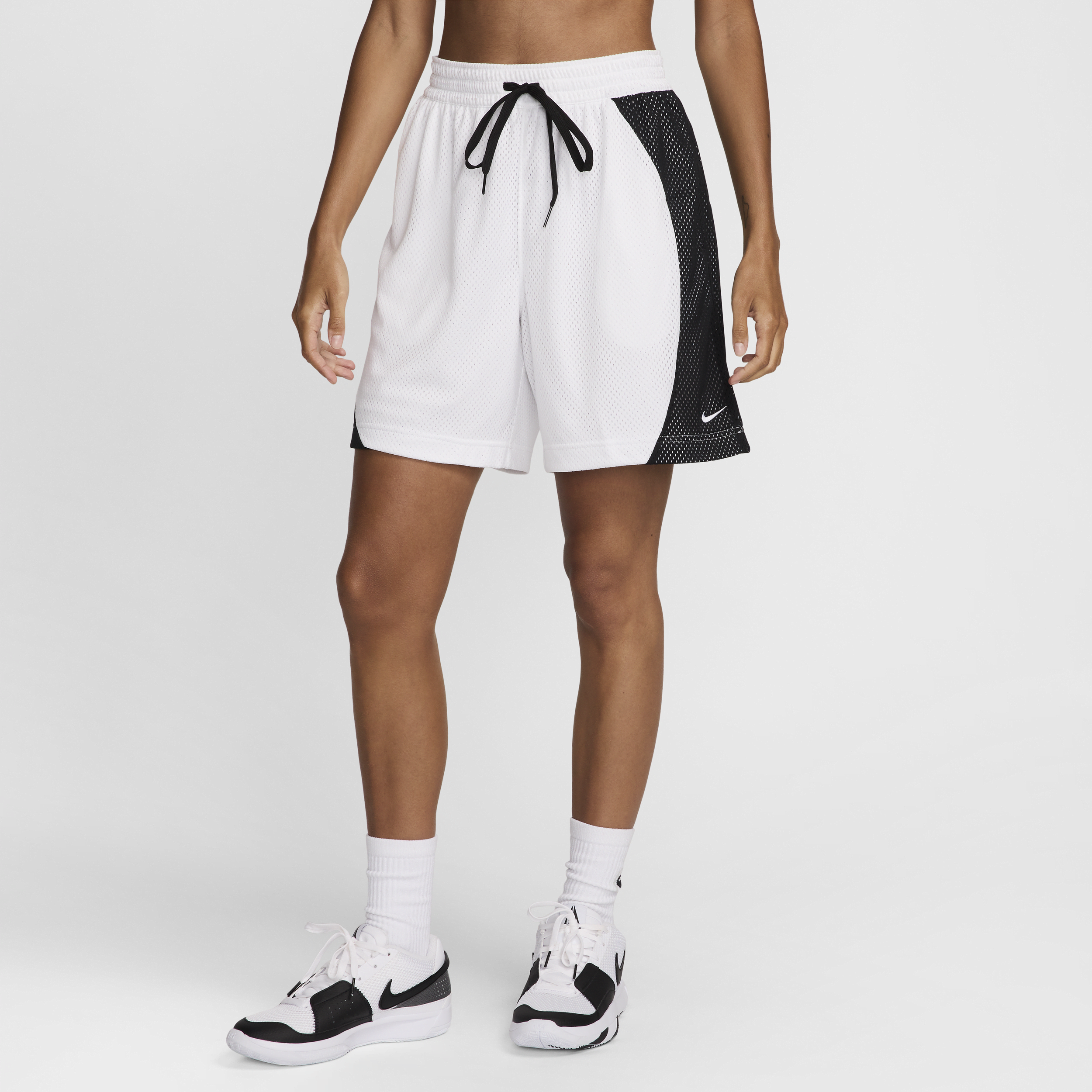 Nike Women's Essential Dri-fit Mesh Basketball Shorts In White