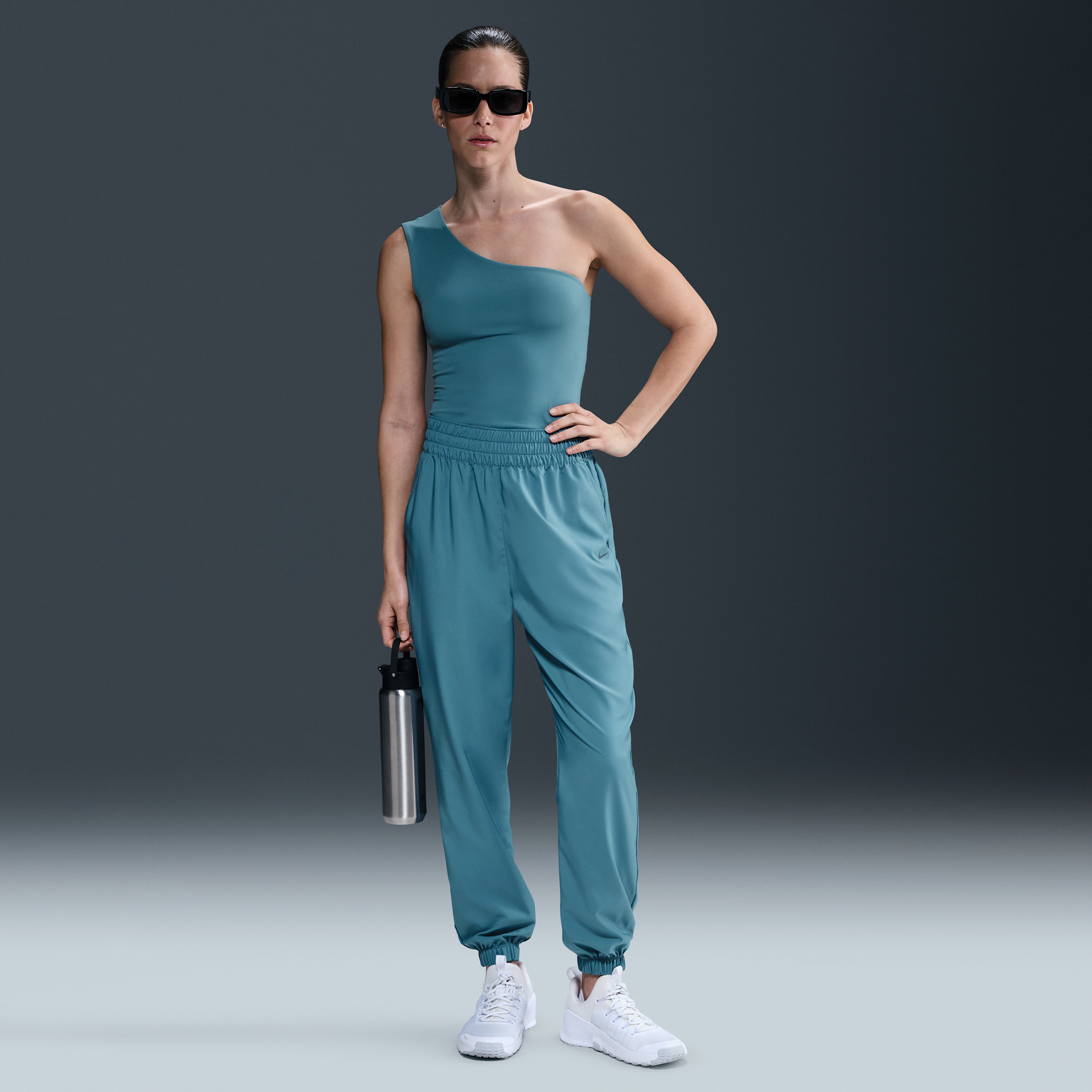 Nike Women's One Dri-fit High-waisted 7/8 Jogger Pants In Blue