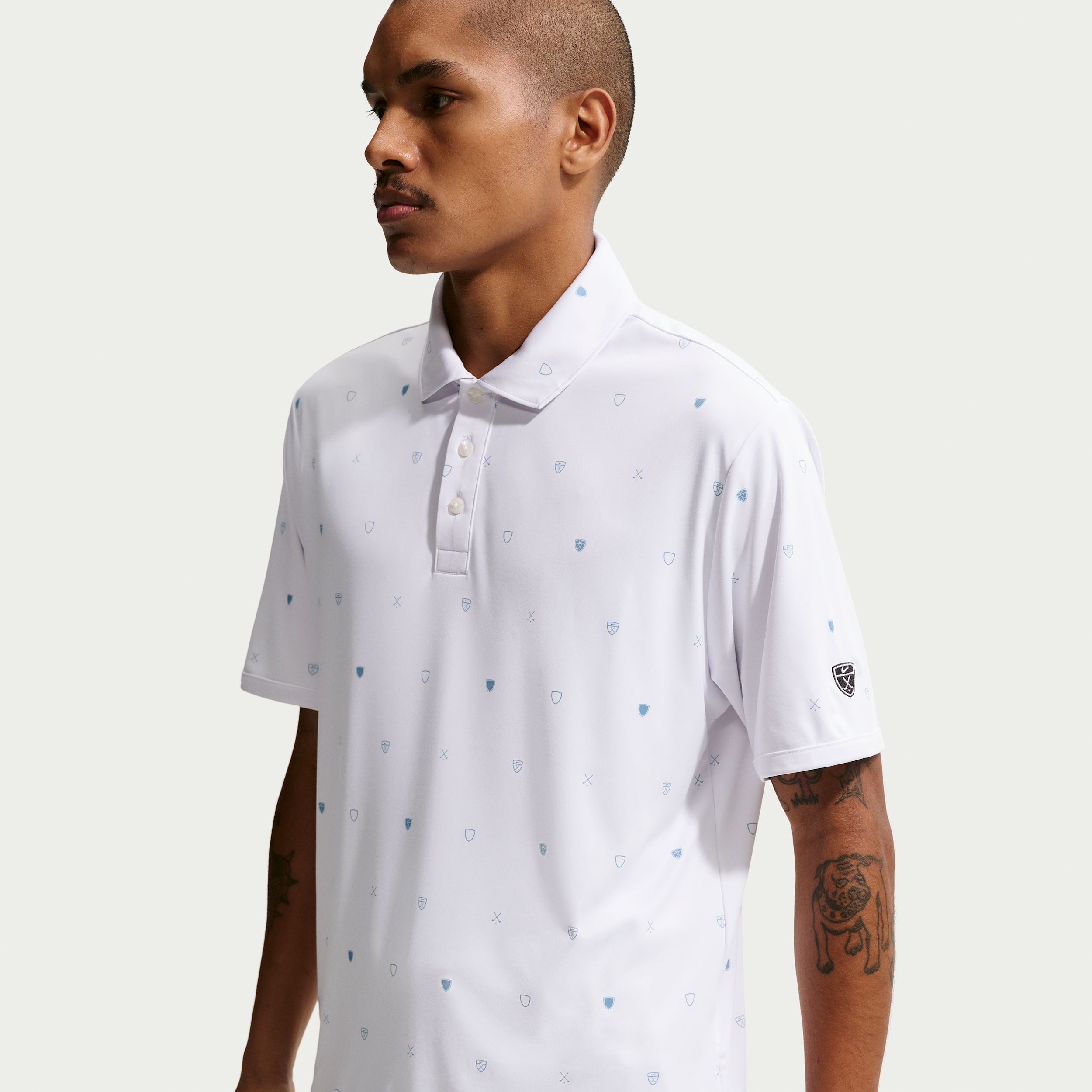 Nike Men's Par Dri-FIT Short-Sleeve Golf Polo in White | IB0227-100