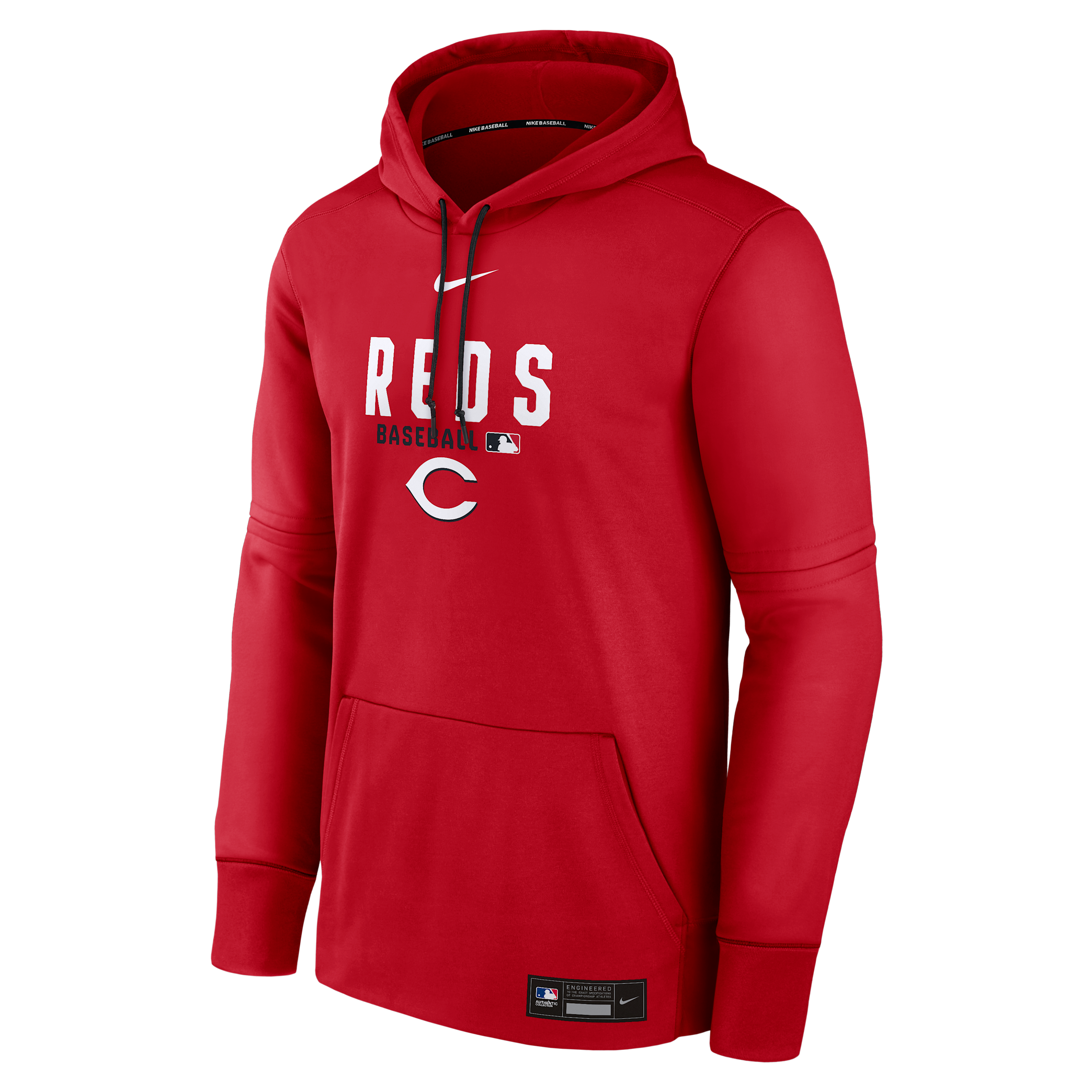 Men's Cincinnati Reds Authentic Collection Nike Therma MLB Pullover Hoodie in Red | NAC3041NRED-RMG