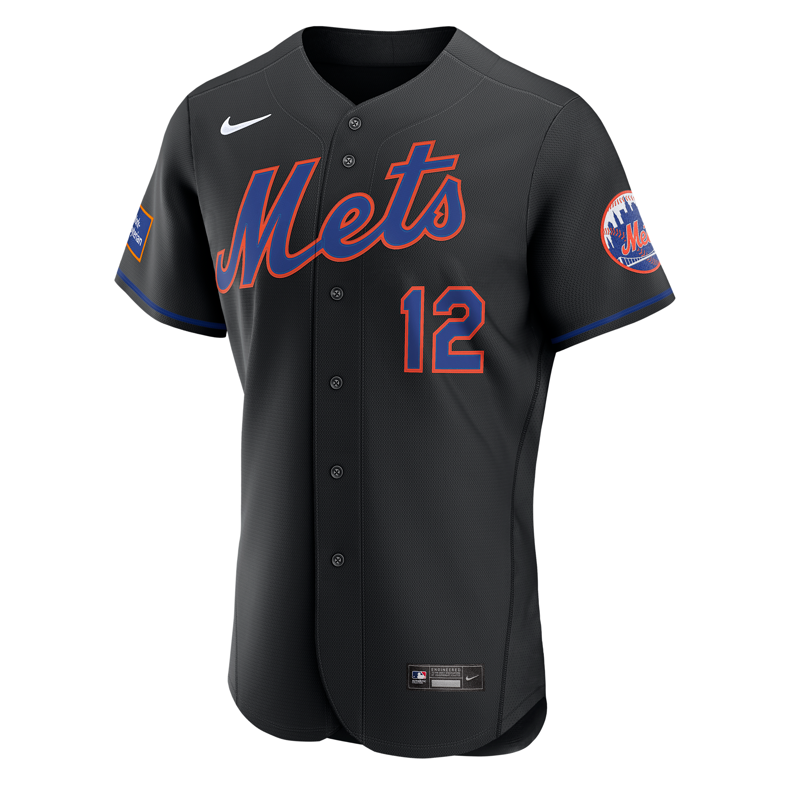 Francisco Lindor New York Mets Nike Men's MLB Authentic Jersey in Black | 8900NMA1NM9-HZ7