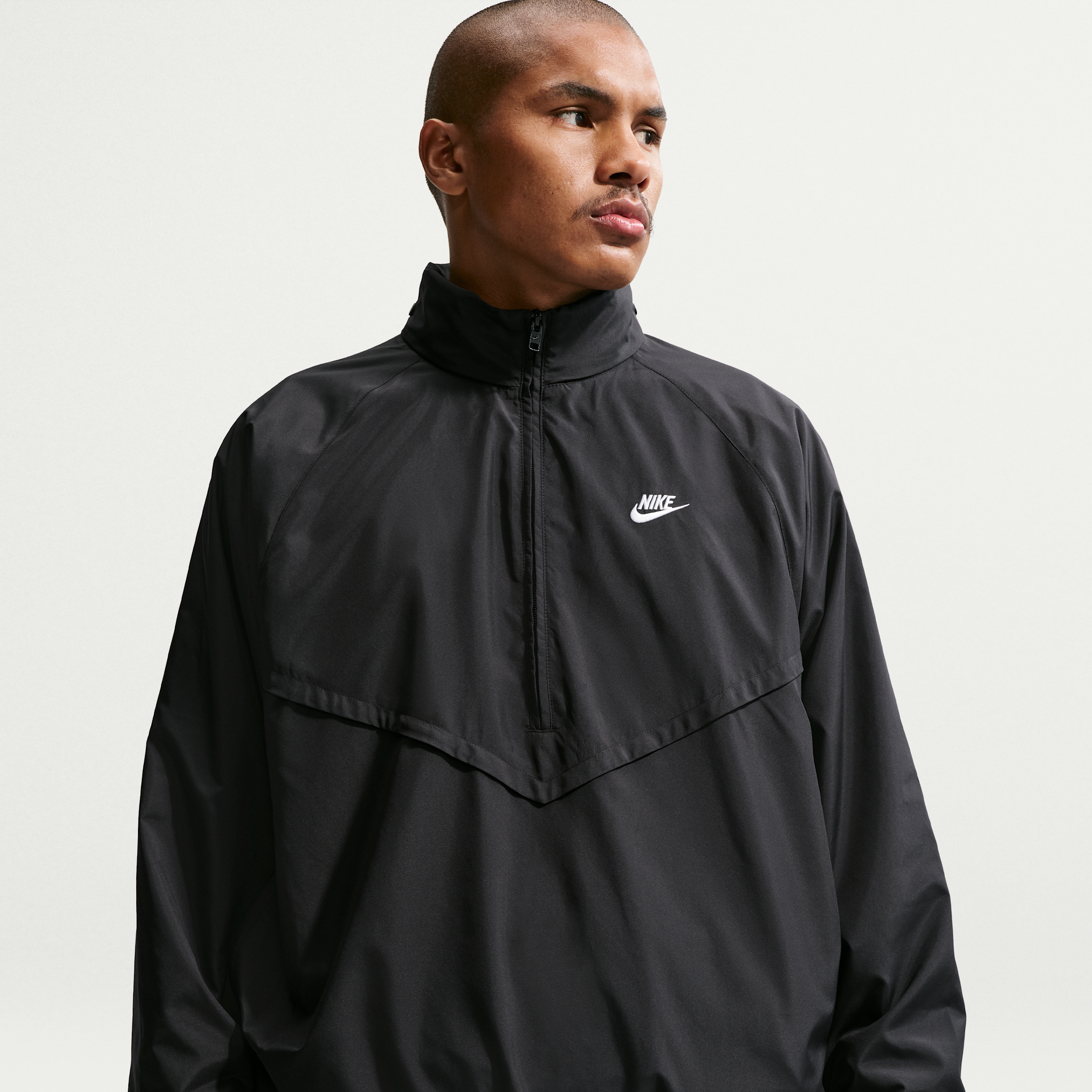 Nike Men's Windrunner Lightweight Half-Zip Jacket in Black | IF3390-010