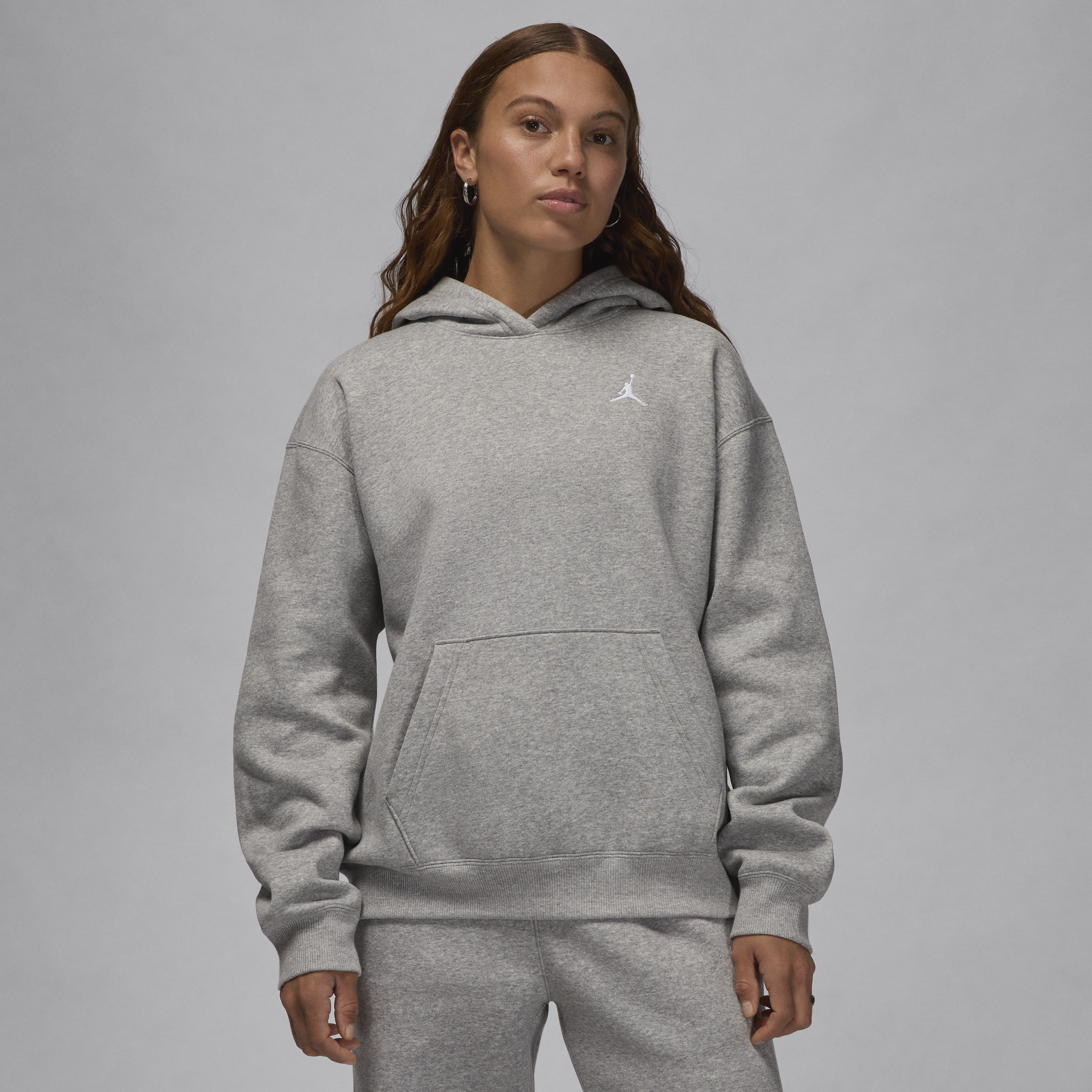 Jordan Women's  Brooklyn Fleece Pullover Hoodie In Grey
