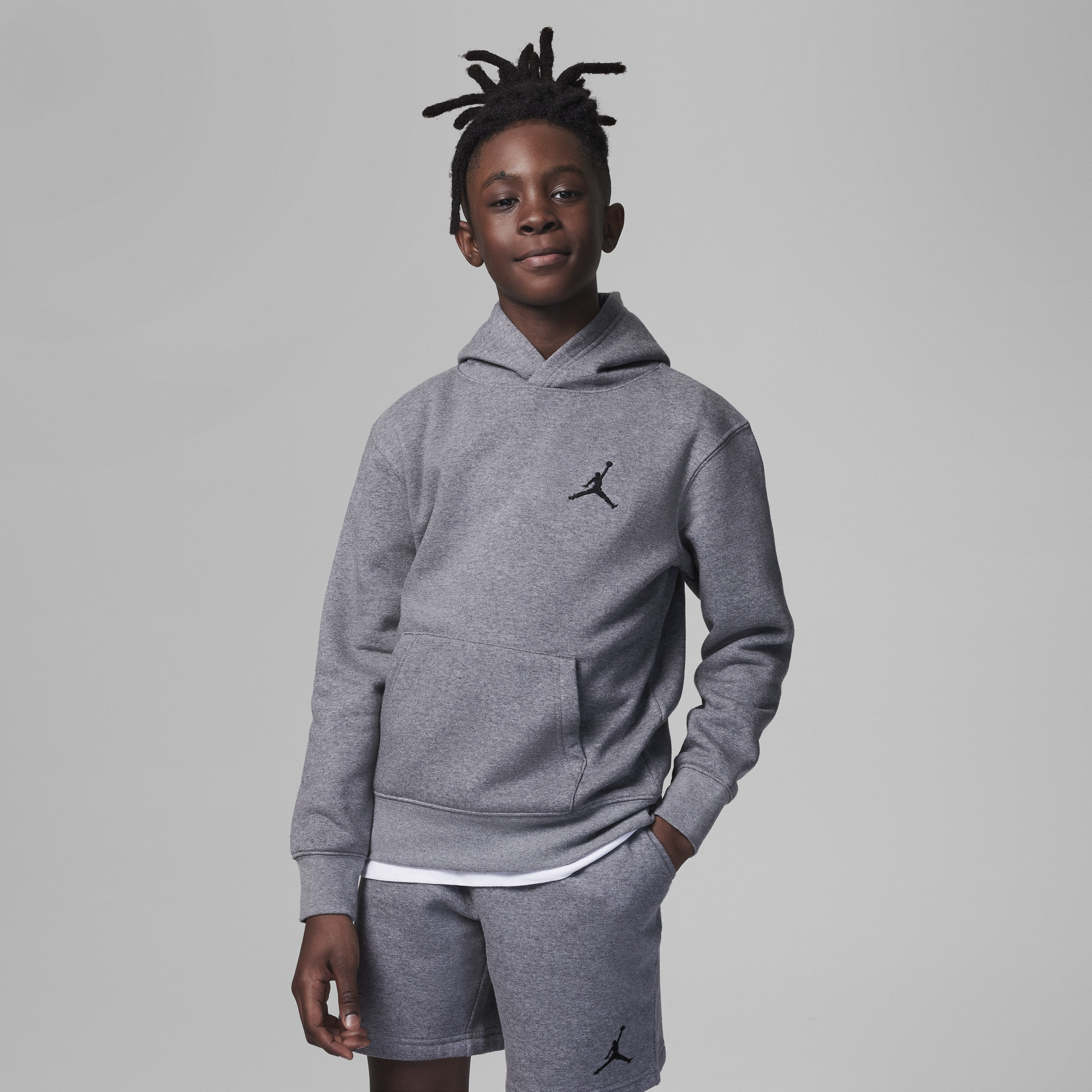 Jordan Mj Essentials Pullover Hoodie Big Kids Hoodie In Grey