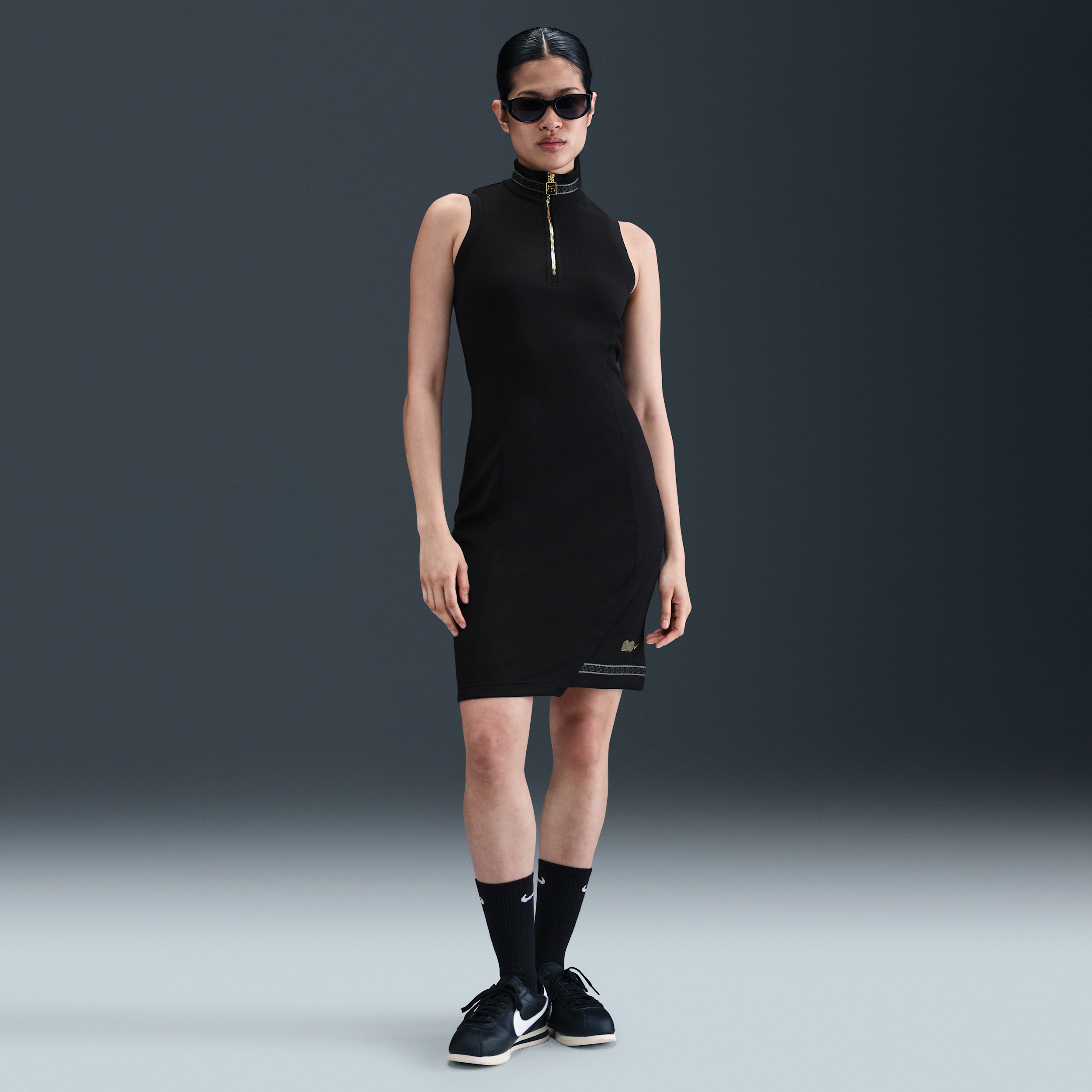 Nike X Naomi Osaka Elevated Touches Rib Dress In Black