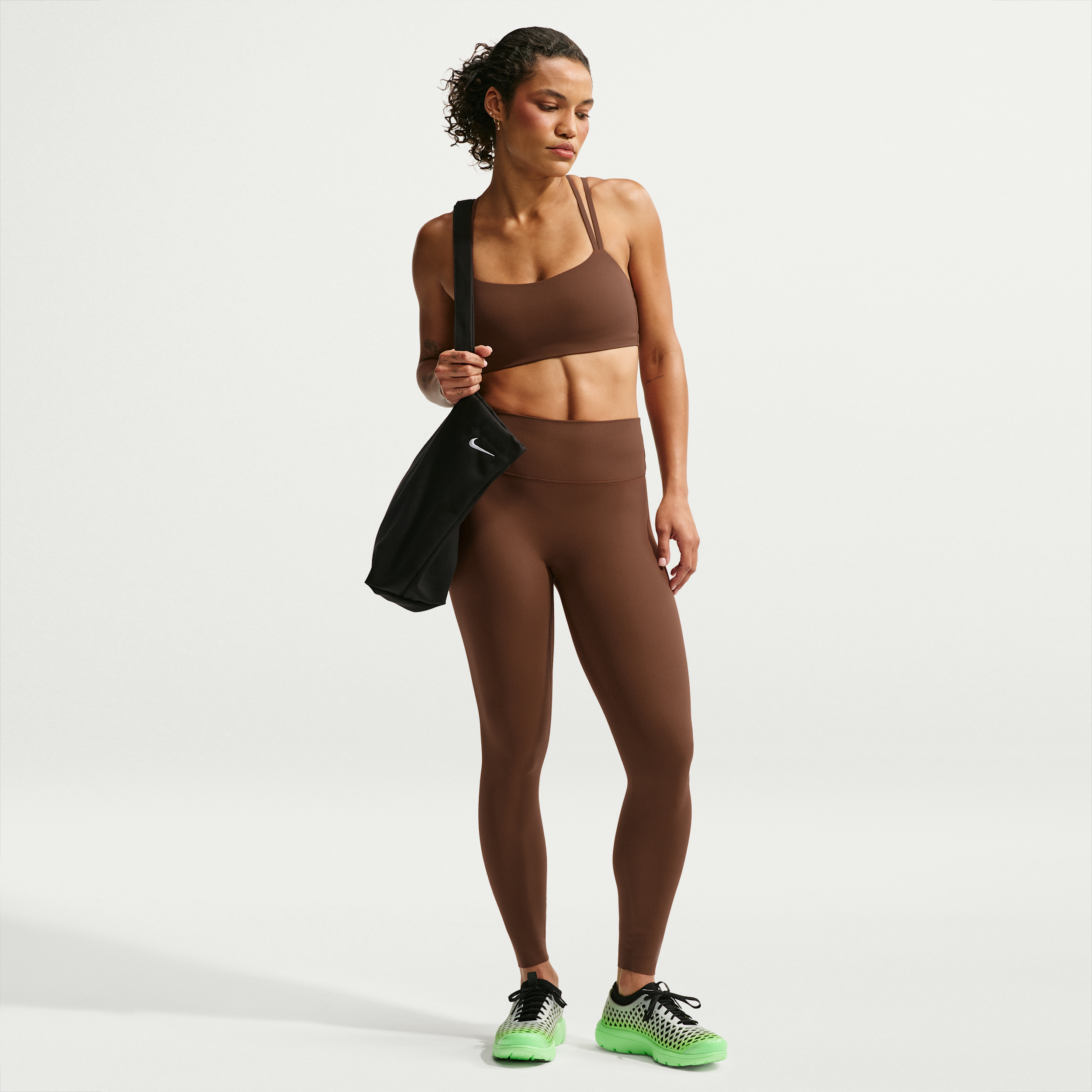 Nike Women's Zenvy High-Waisted Full-Length Leggings with No Front Seam in Brown | II2862-259
