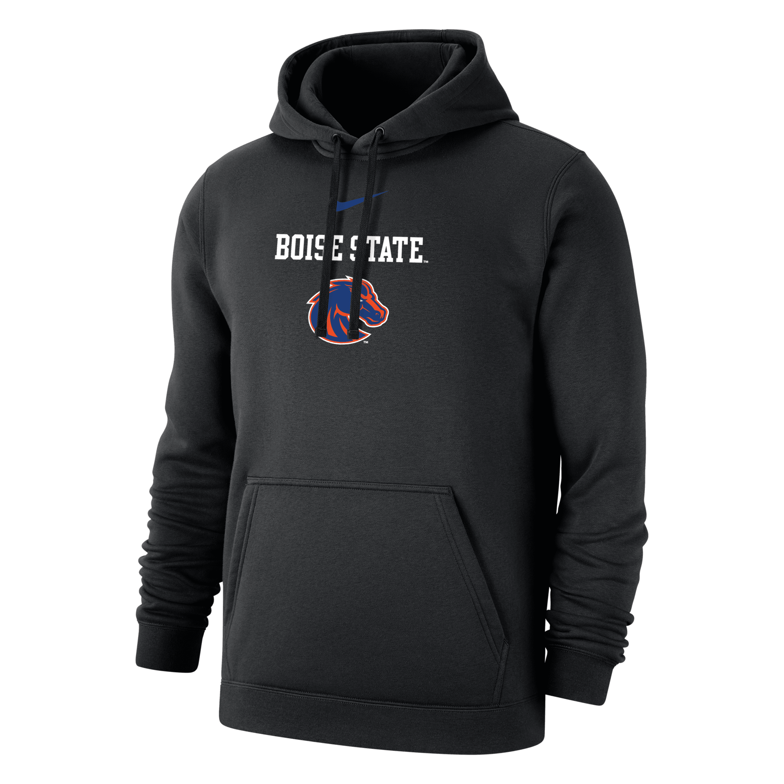 Nike Boise State Club Fleece  Men's College Hoodie In Black