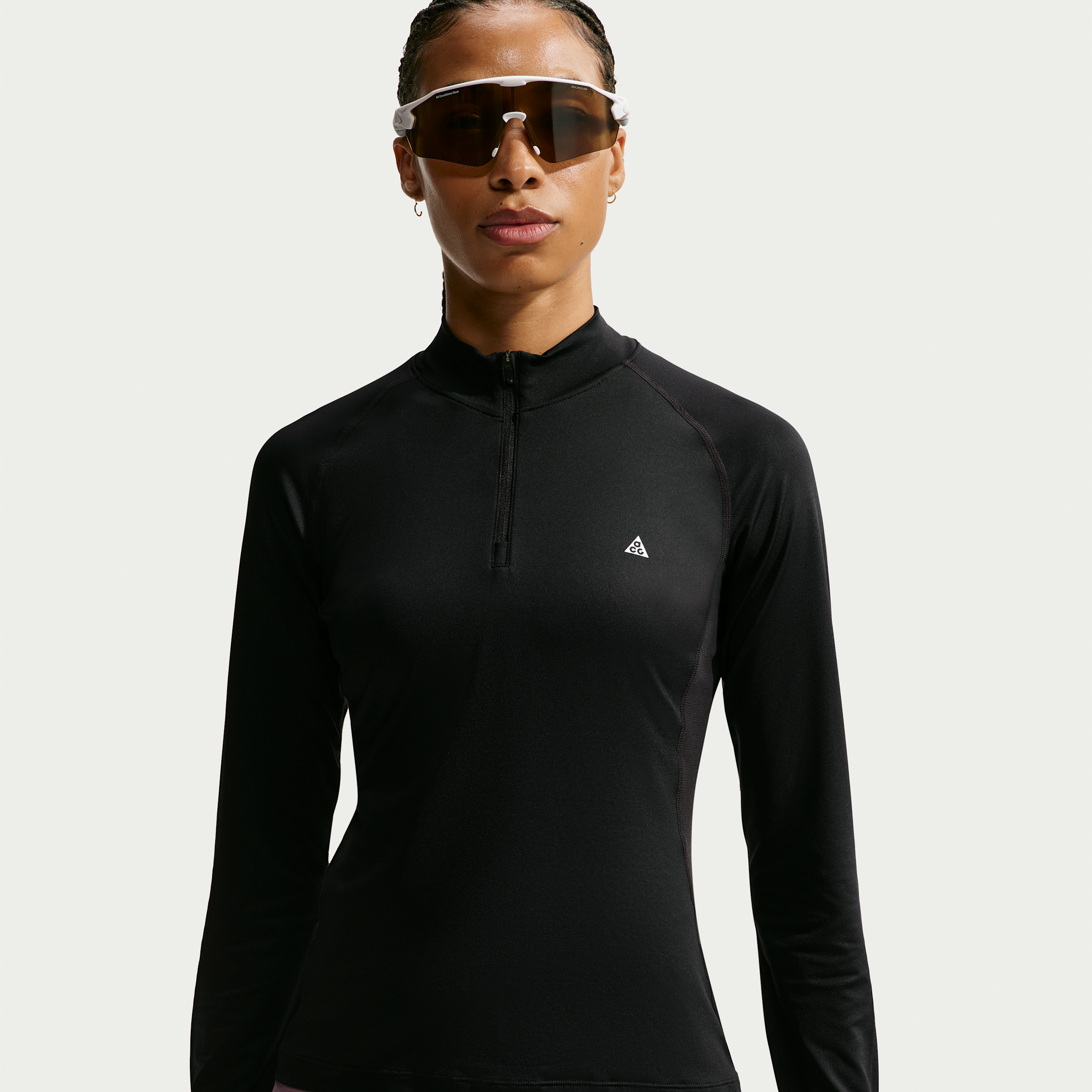 Women's Nike ACG Wildsee Dri-FIT 1/4-Zip Long-Sleeve Hiking Top in Black | IQ6322-010