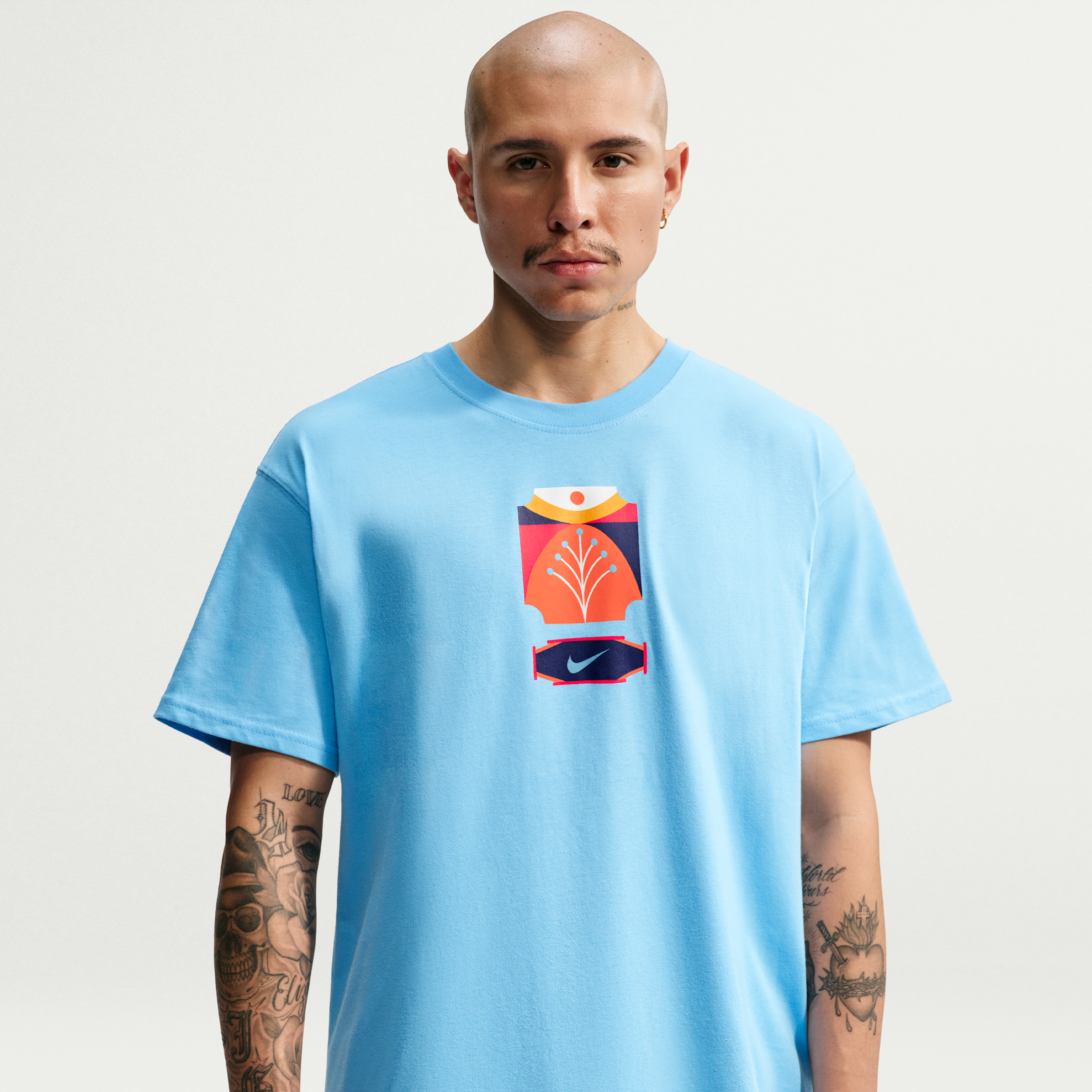 Nike Men's Sportswear Palm Tree Graphic T-Shirt, 3XL, Football Blue
