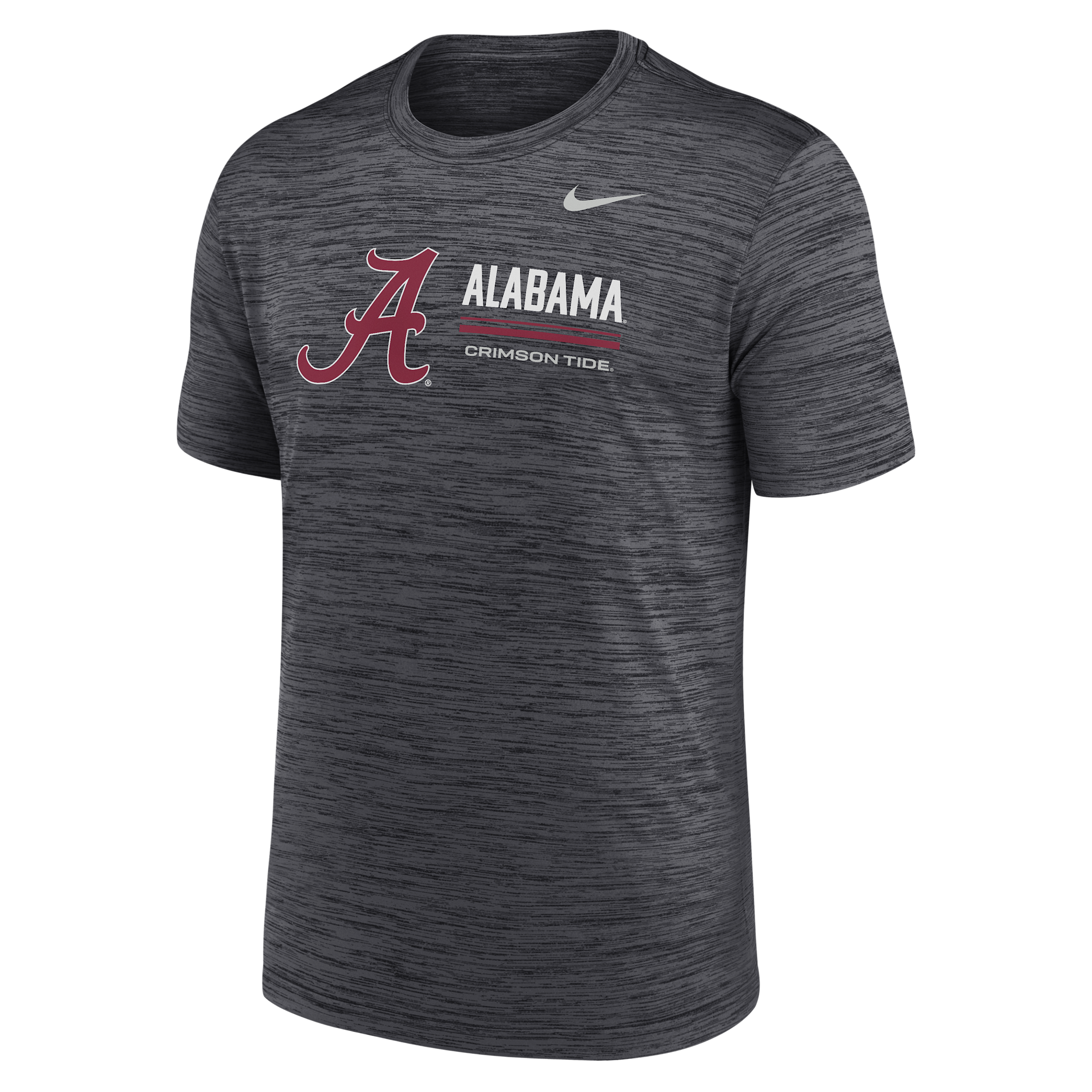 Nike Men's Anthracite Alabama Crimson Tide Sideline Velocity Dri-fit T-Shirt - Anthracite