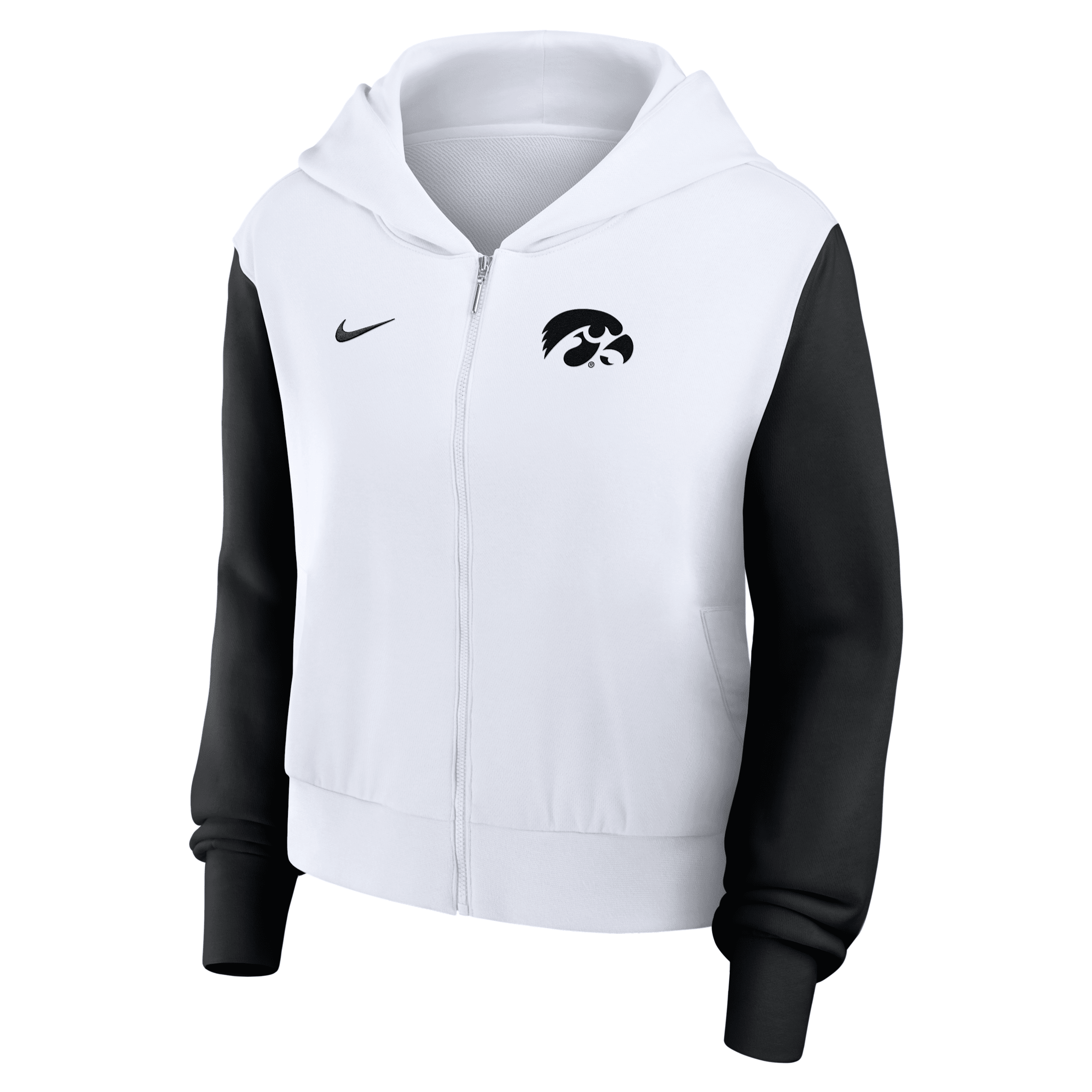 Shop Nike Iowa Athletic Prep Colorblocked Script Womenâs Women's College Full-zip Hoodie