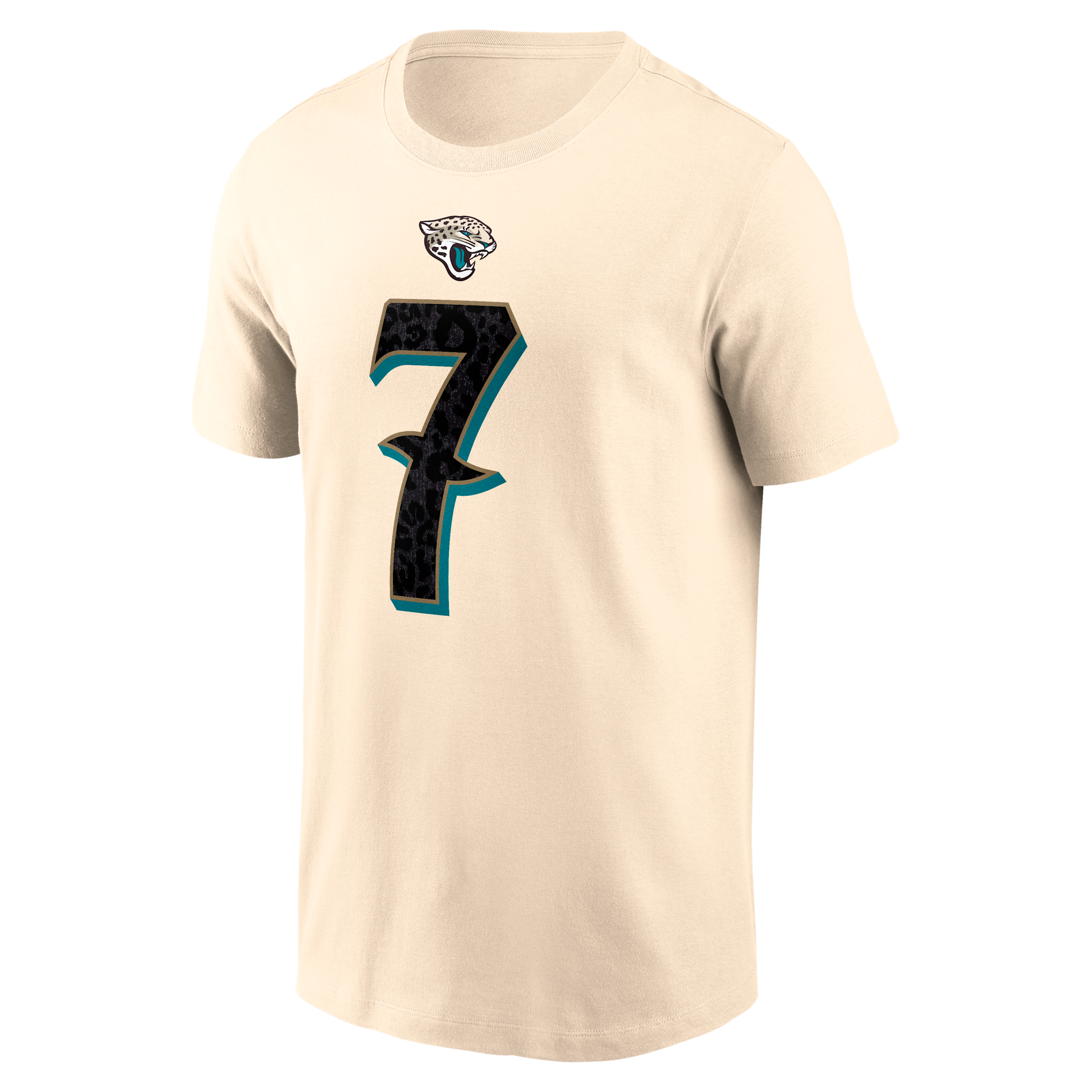 Men's Nike Brian Thomas Jr. Natural Jacksonville Jaguars 2026 Rivalries Collection Player Name & Number T-Shirt