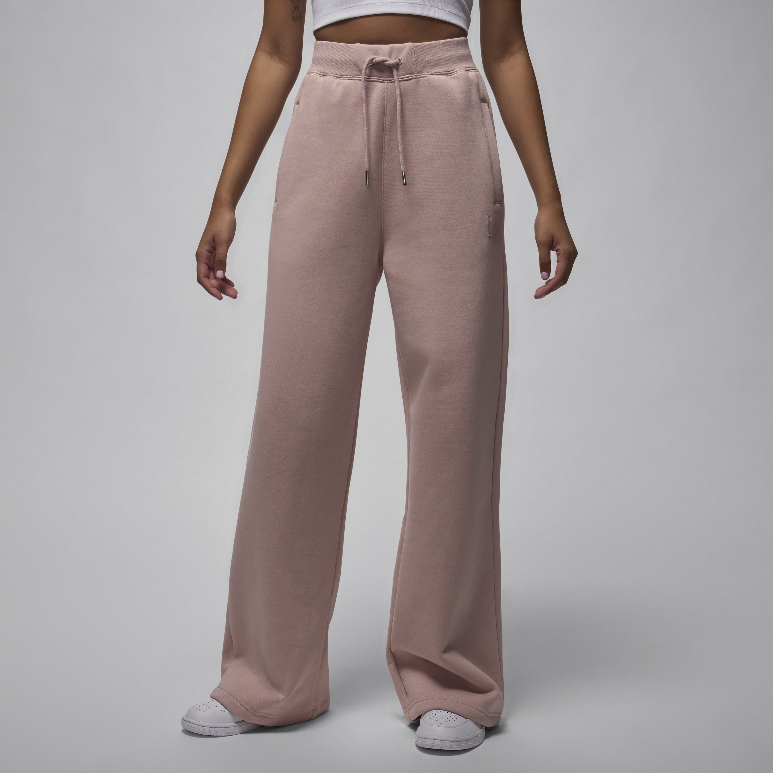 Jordan Women's Flight Fleece Open-hem Pants In Pink
