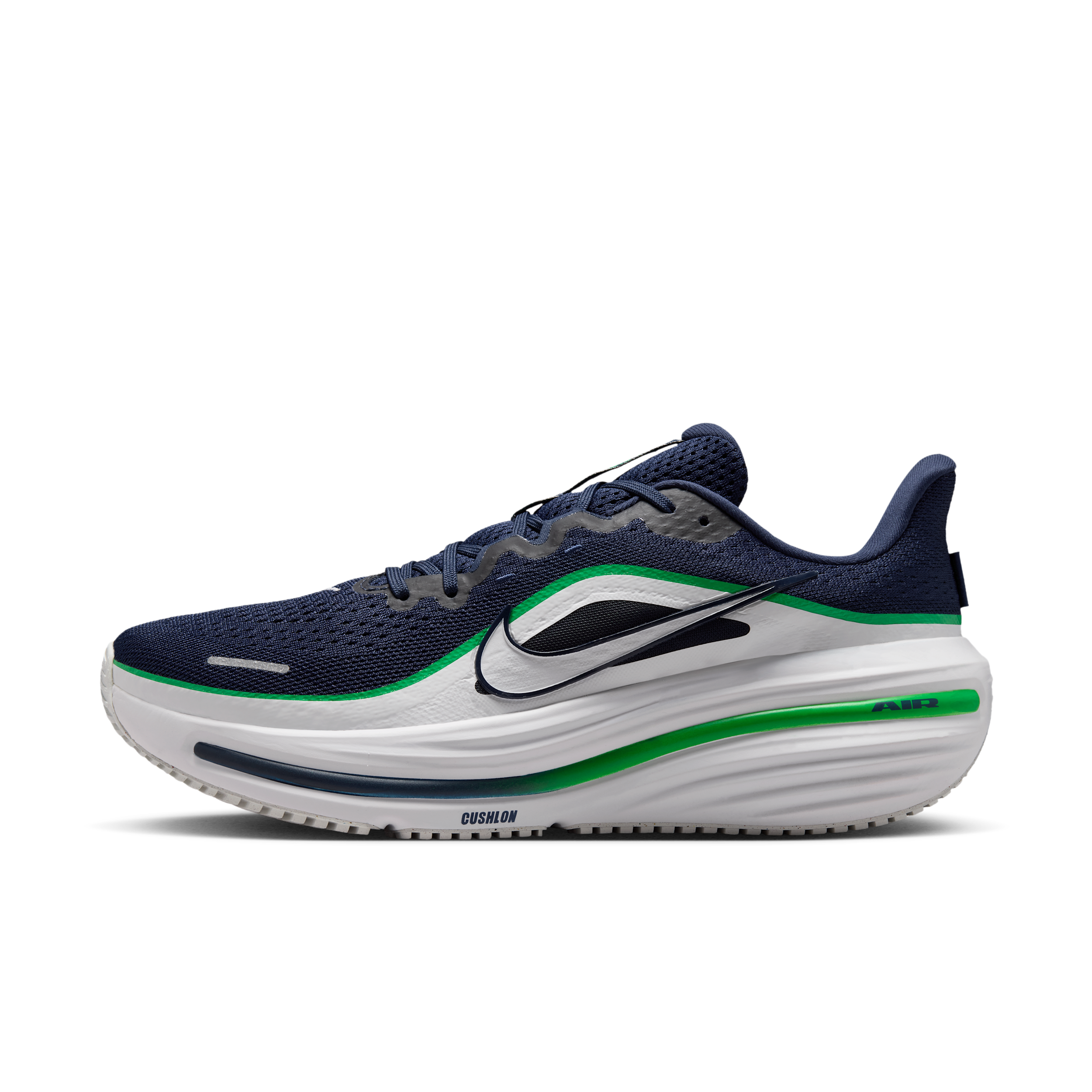 Nike Men's Winflo 12 Running Shoes, 10 W, Midnight Navy/Summit White/Green Spark/Midnight Navy