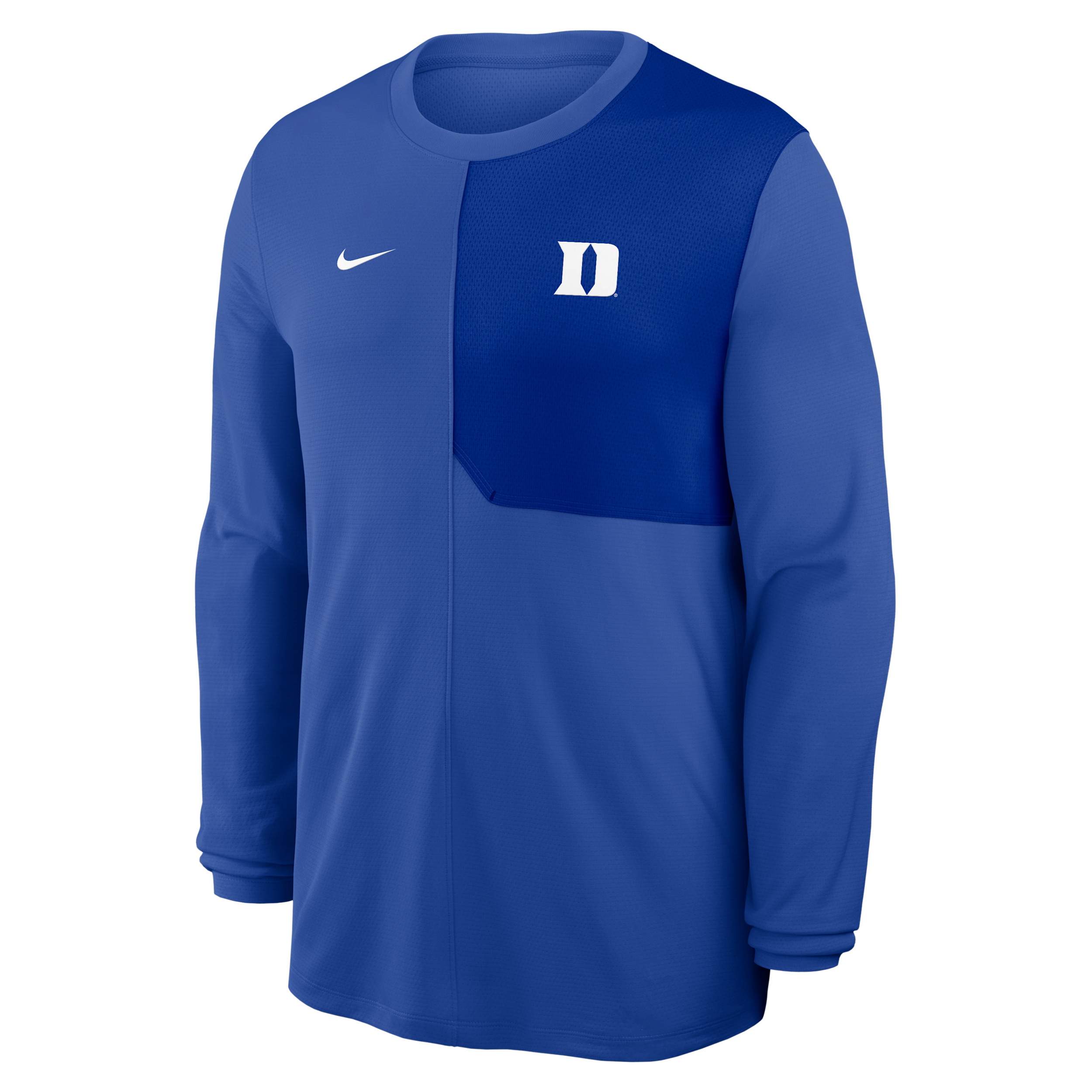 Nike Royal Duke Blue Devils 2025 Sideline Coach Uv Performance Long Sleeve T-shirt
