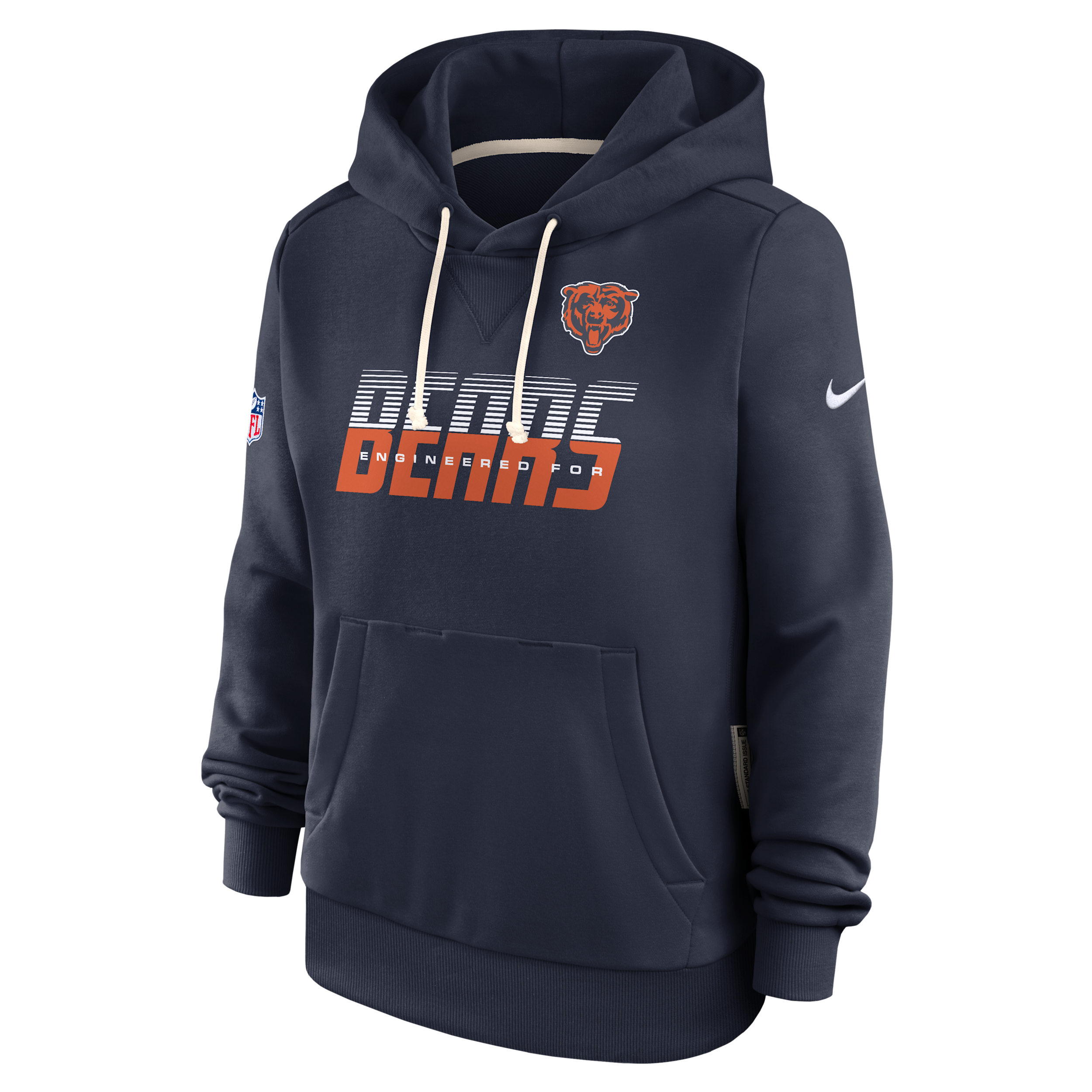 Chicago Bears Sideline Standard Issue Nike Women's Dri-FIT NFL Pullover Hoodie in Blue | 03C341L7Q-SX8
