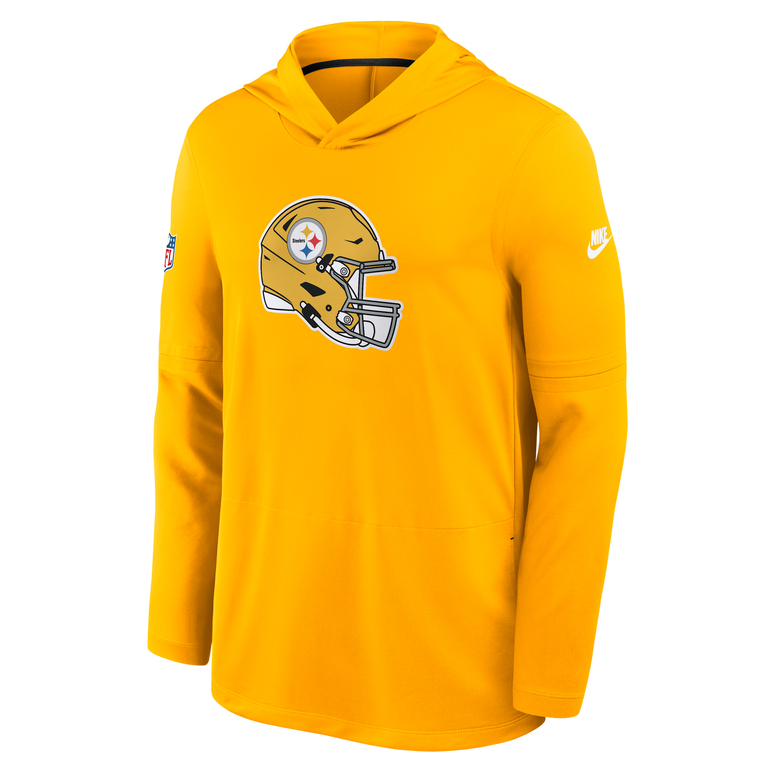 Pittsburgh Steelers Alt Nike Men's Dri-FIT NFL Long-Sleeve Hooded Top in Brown | 03B9068YQ7L-HHY