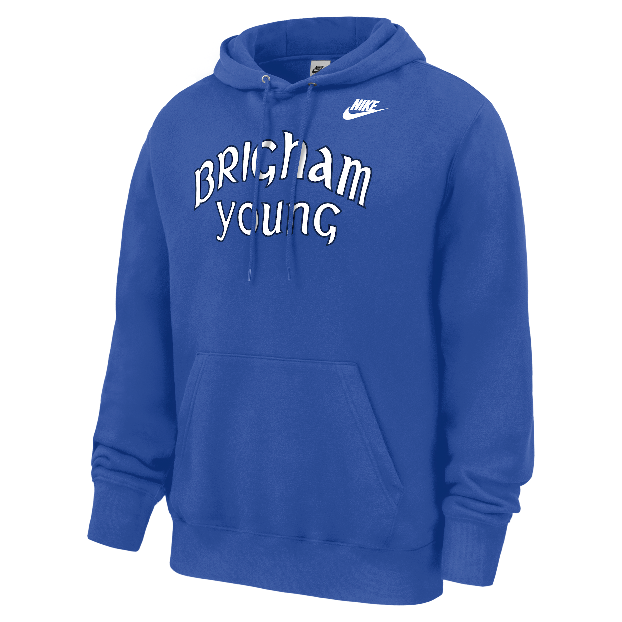 BYU Cougars Club Nike Men's Football Fleece Pullover Hoodie in Blue | M31233P394BGYU-RYL