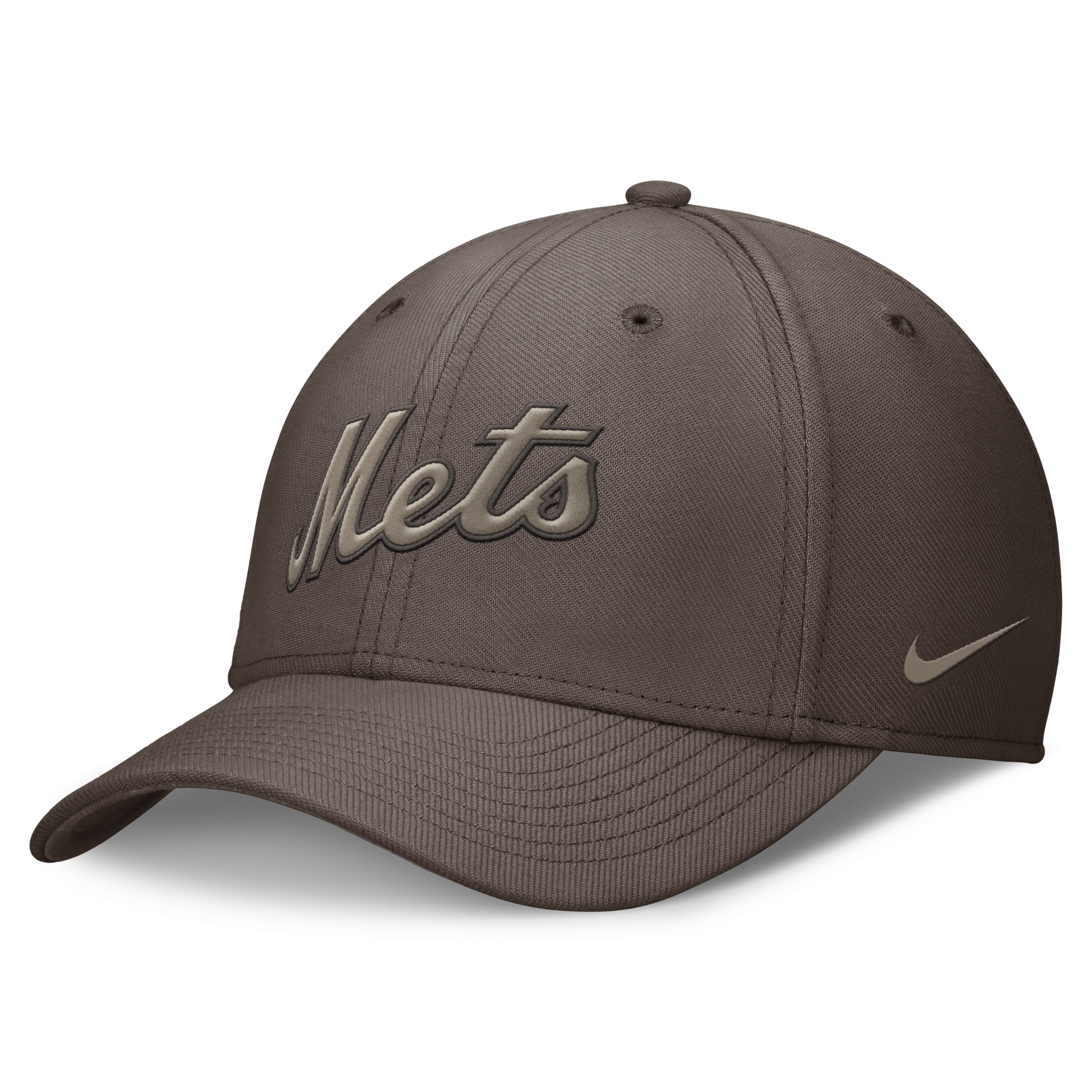 Shop Nike New York Mets Statement Swoosh  Men's Dri-fit Mlb Hat In Brown