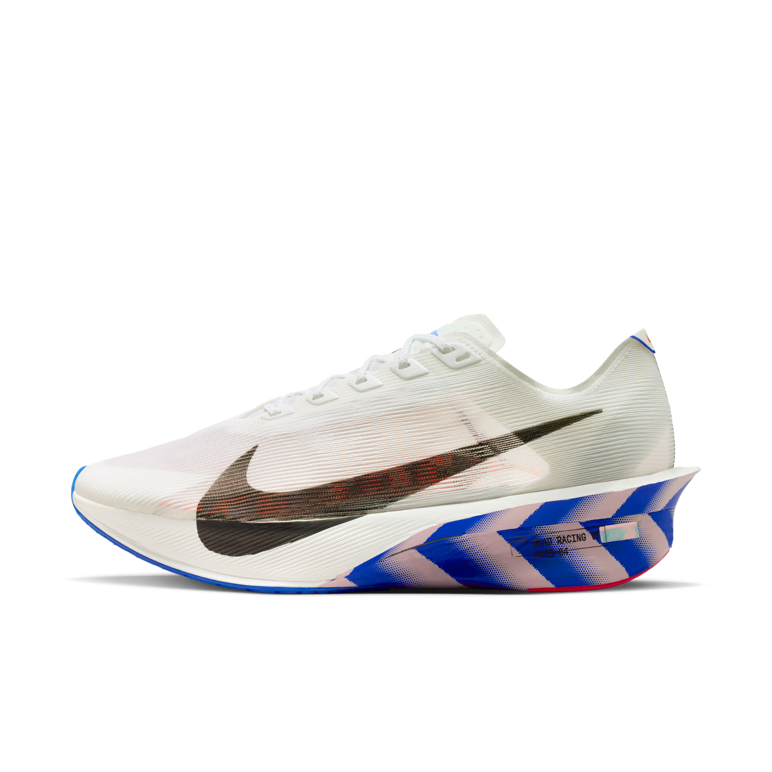 Nike Men's Vaporfly 4 Road Running Shoes, Size 13, White/Black/Racer Blue/Red