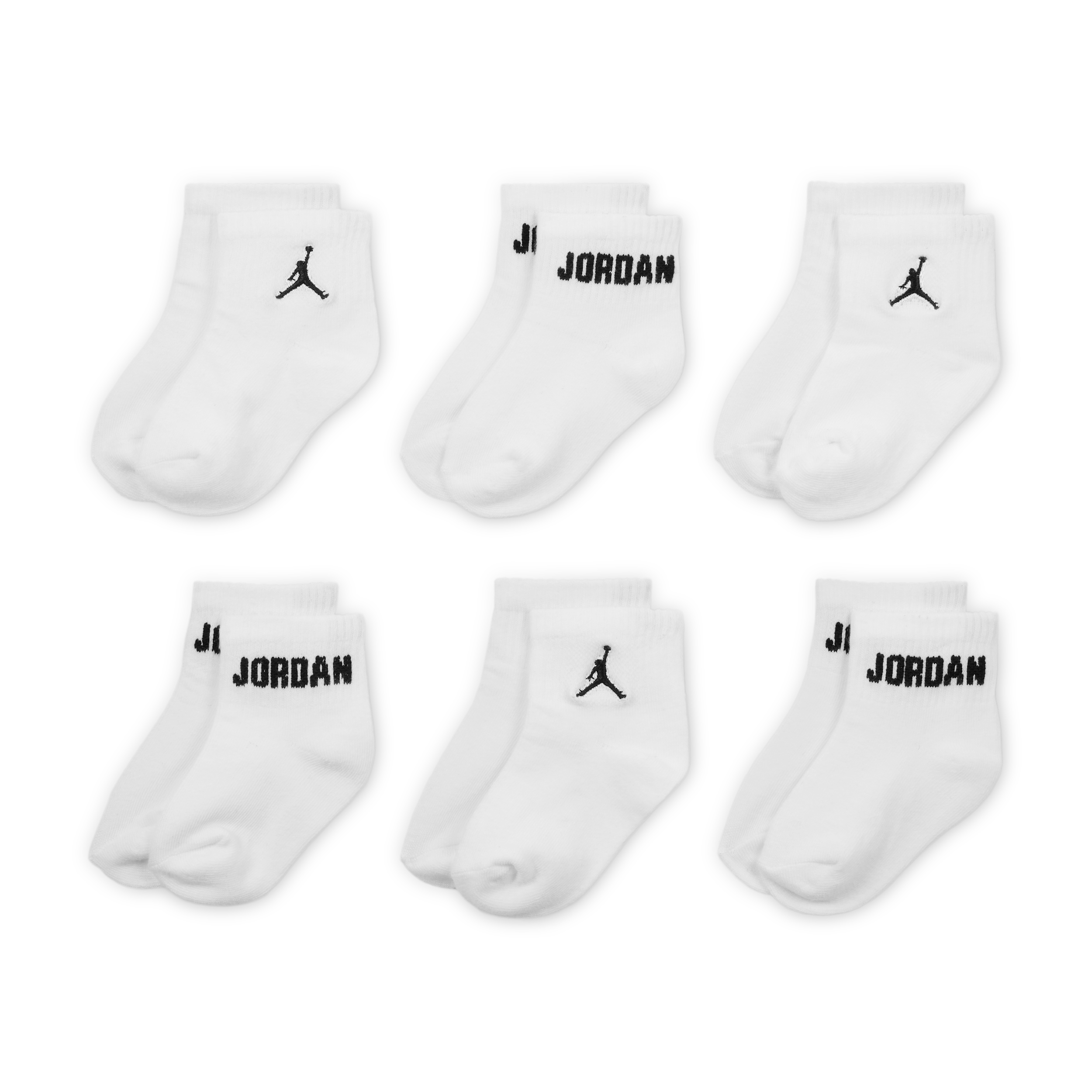 Jordan Everyday Essentials Baby /toddler Ankle Socks (6 Pairs) In White