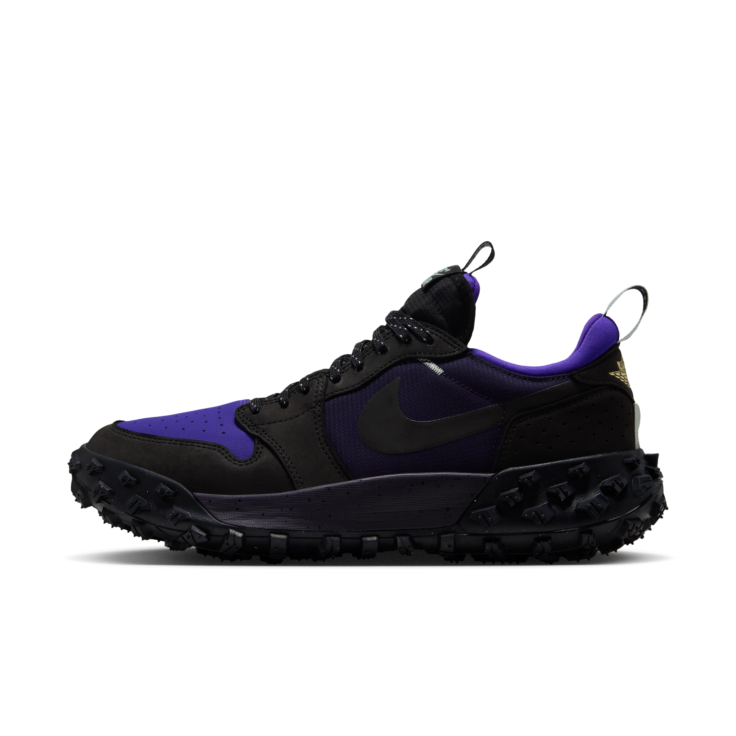 Air Jordan 1 Element Low A/T Shoes, Men's, M10.5/W12, Black/Celery-Dk Concord-Purple Dynasty-Pistachio Frost-Urban Lilac