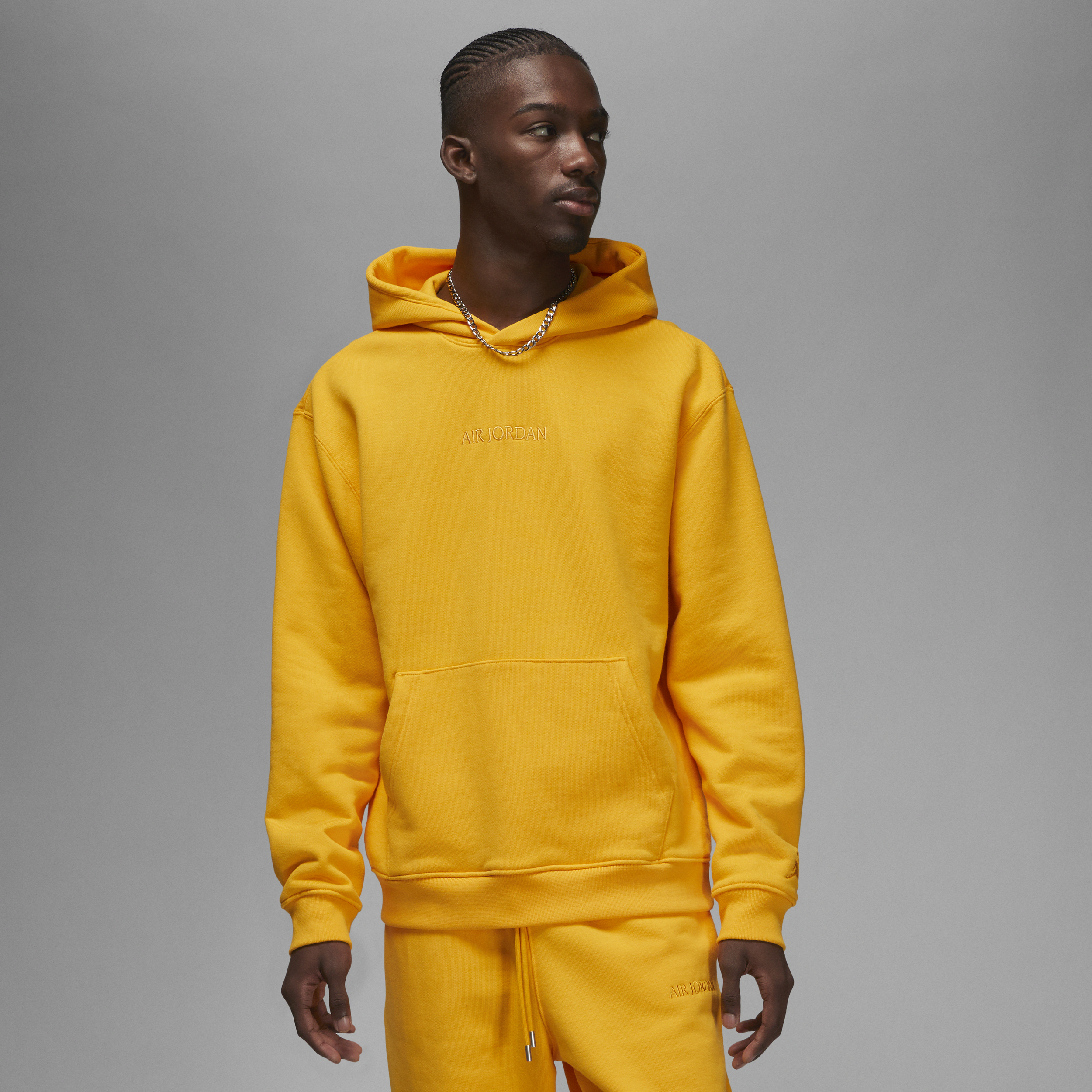 Jordan Men's  Wordmark Fleece Hoodie In Yellow
