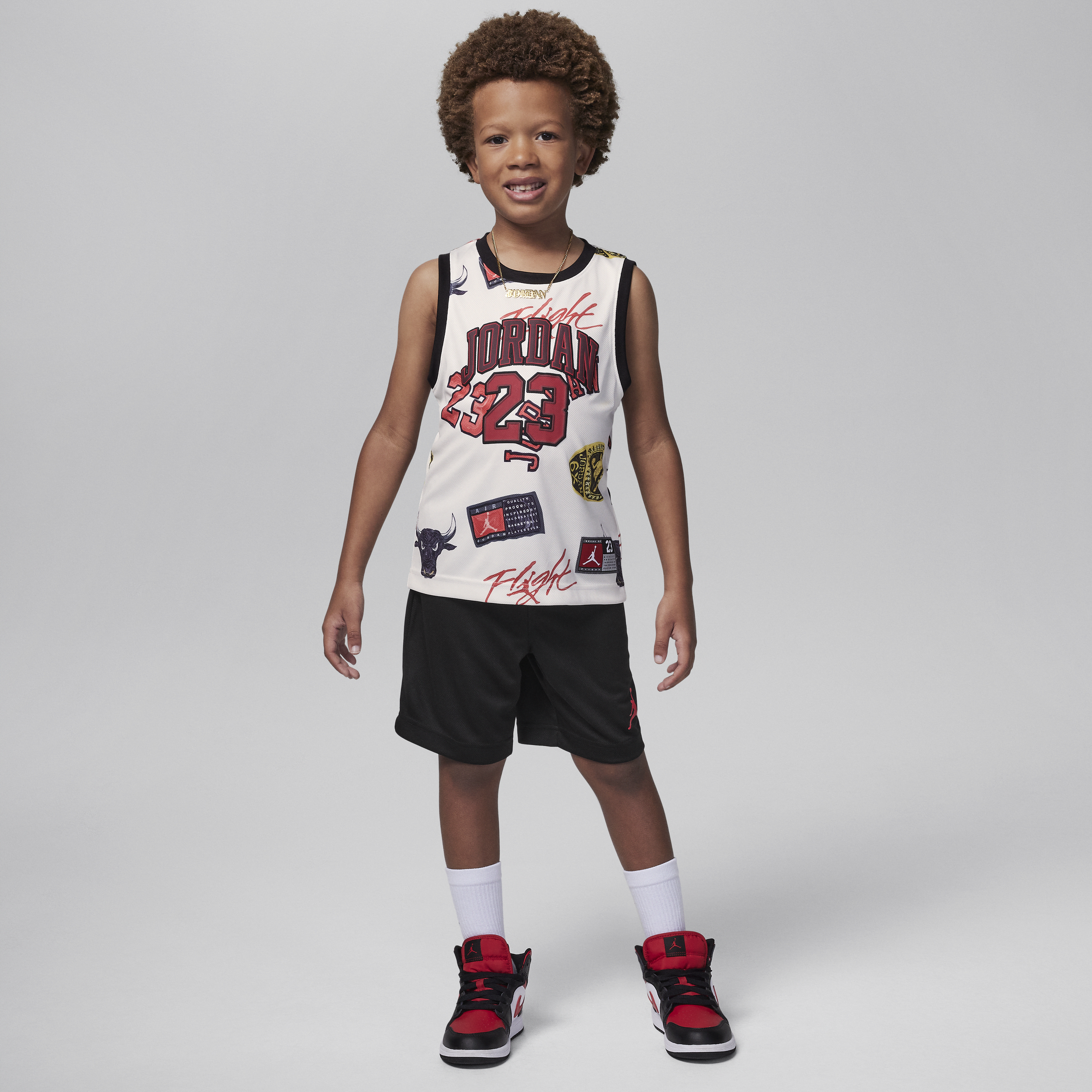 Shop Jordan 23 Little Kids' 2-piece Jersey Set In Black