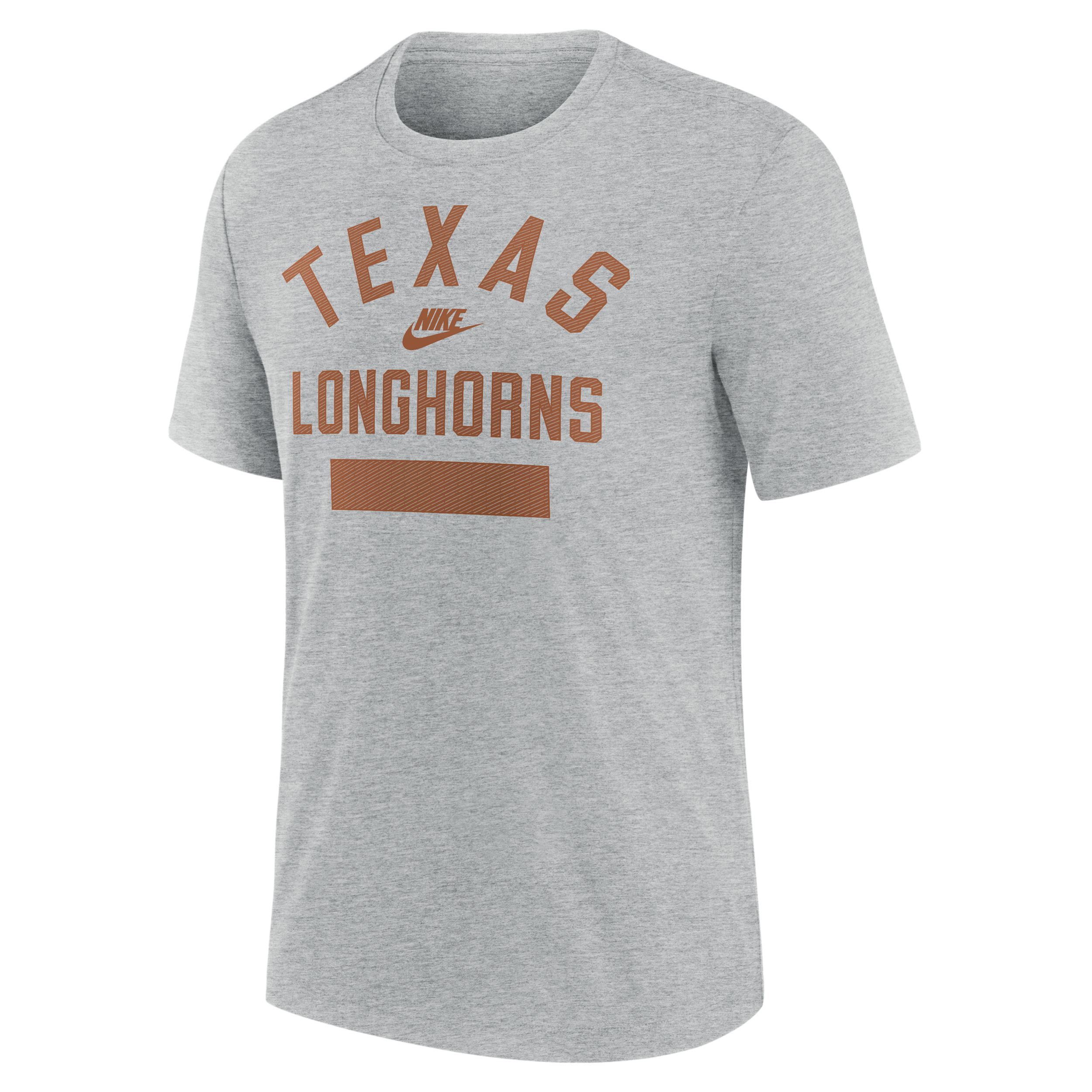 Nike Men's Heather Gray Texas Longhorns Arch Wordmark Legacy Tri-Blend T-Shirt - Heather Gray
