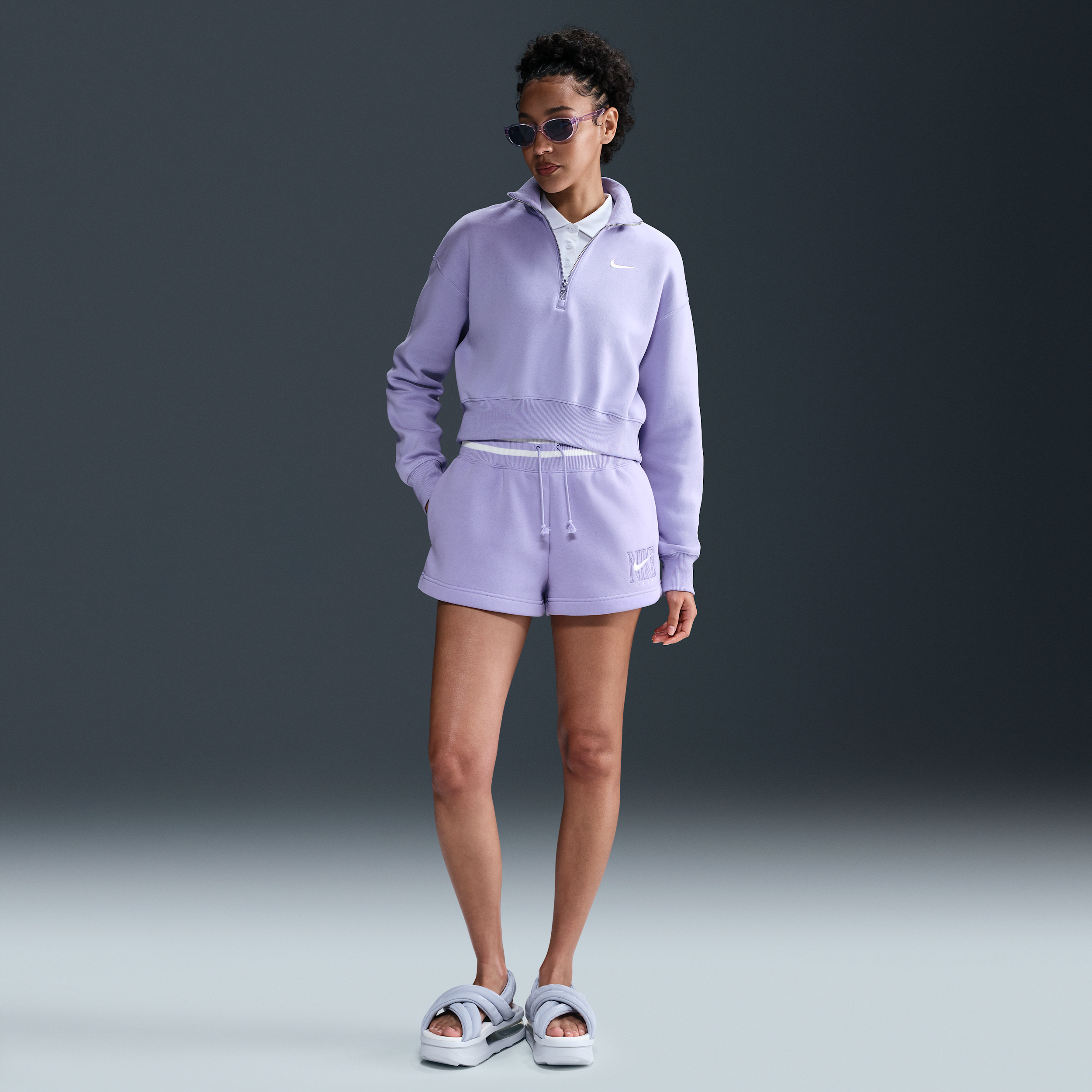 Nike Women's Sportswear Phoenix Fleece High-waisted Loose Graphic Shorts