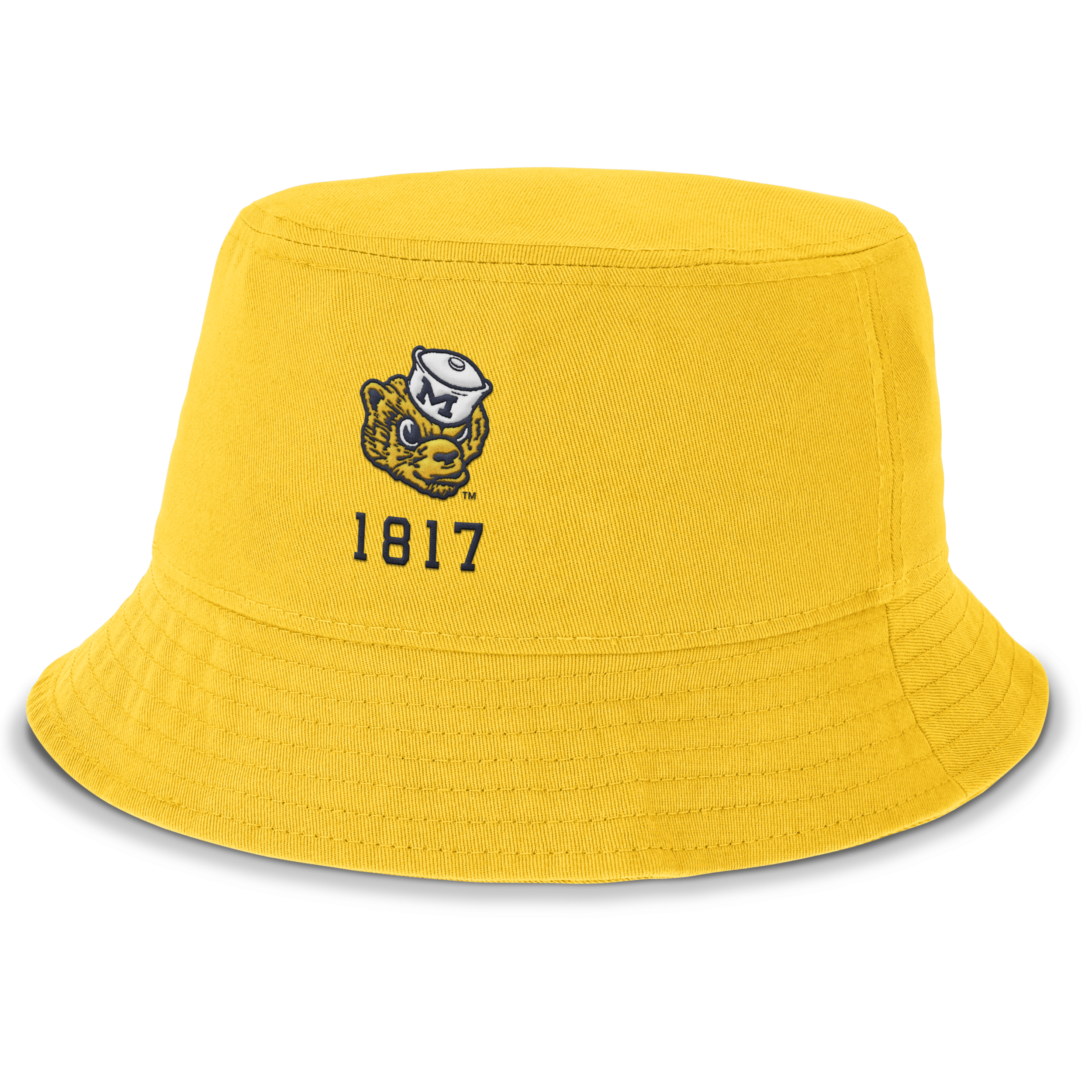 Nike Michigan Wolverines Legacy Apex Unisex College Bucket Hat In Yellow