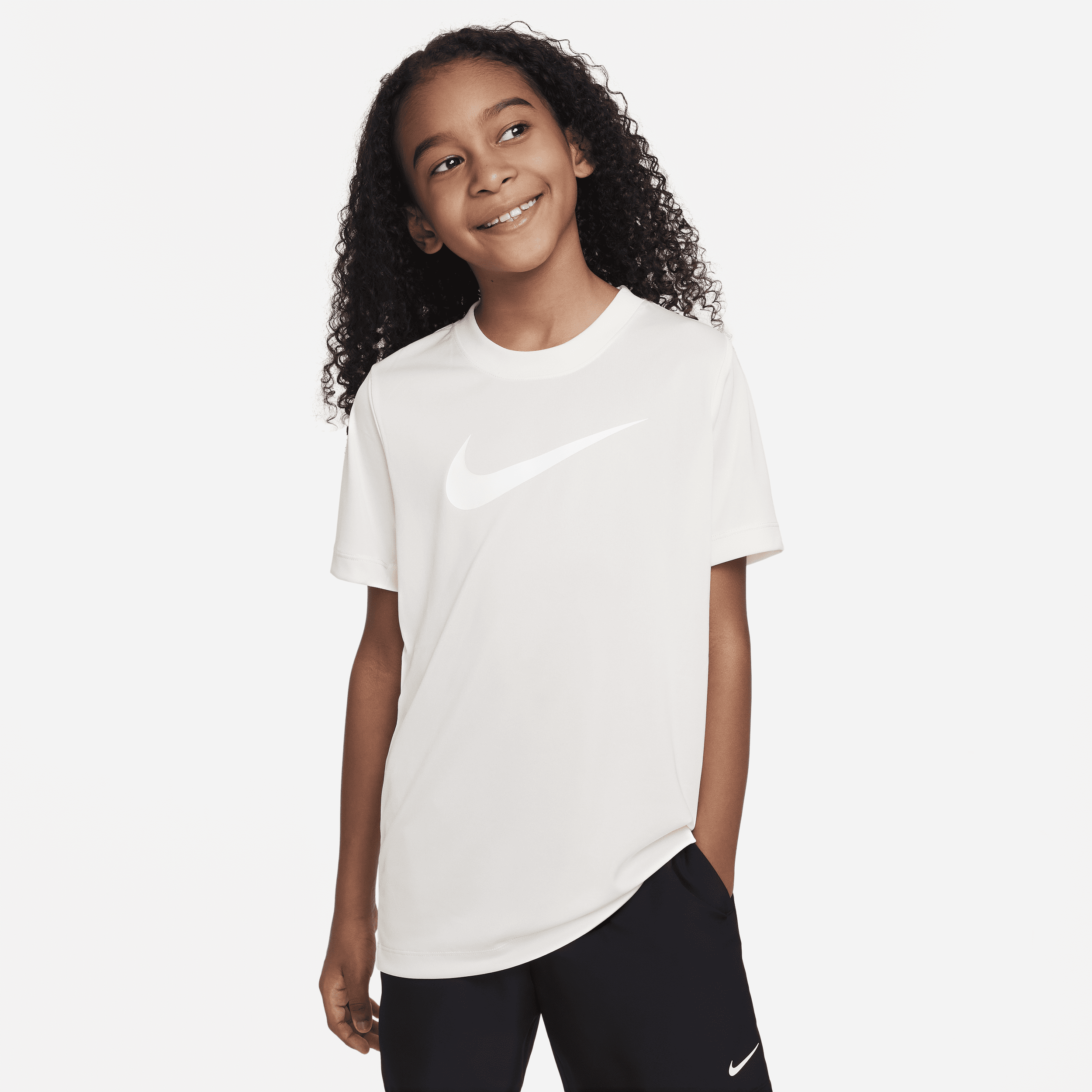 Nike Dri-fit Legend Big Kids' (boys') T-shirt In White