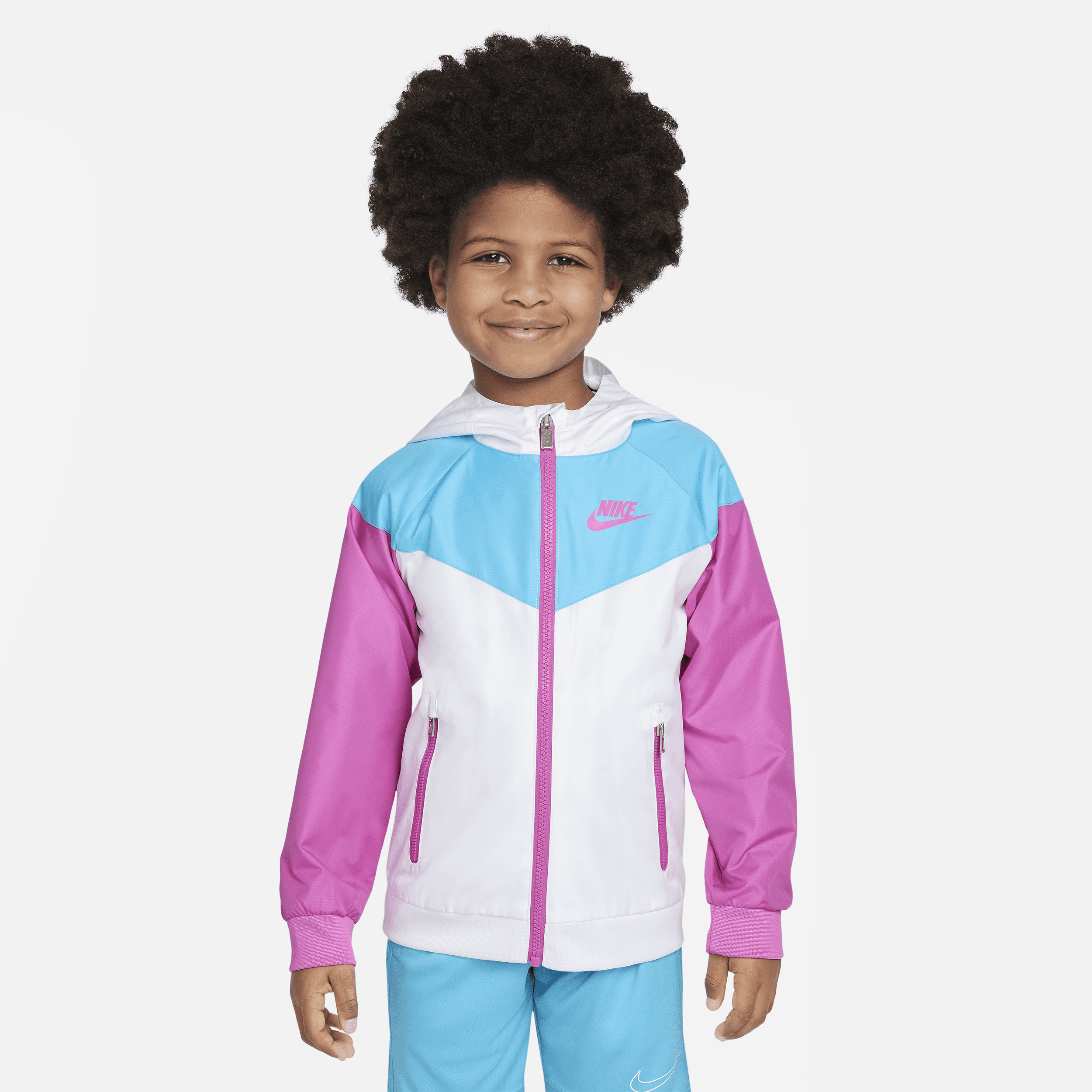 Nike Little Kids' Windrunner Jacket In White