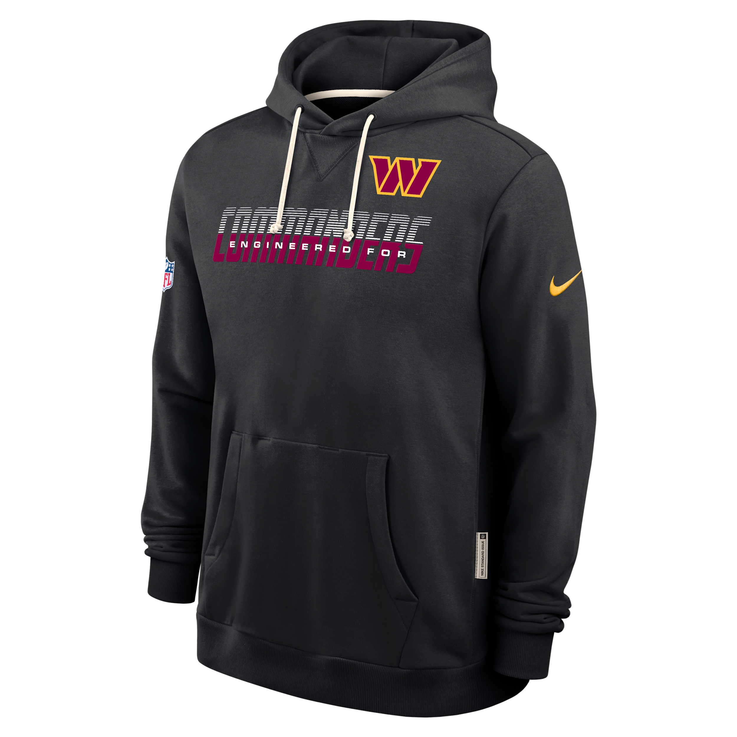 Washington Commanders Sideline Standard Issue Nike Men's Dri-FIT NFL Pullover Hoodie in Black | 03AZ00A9E-SX8