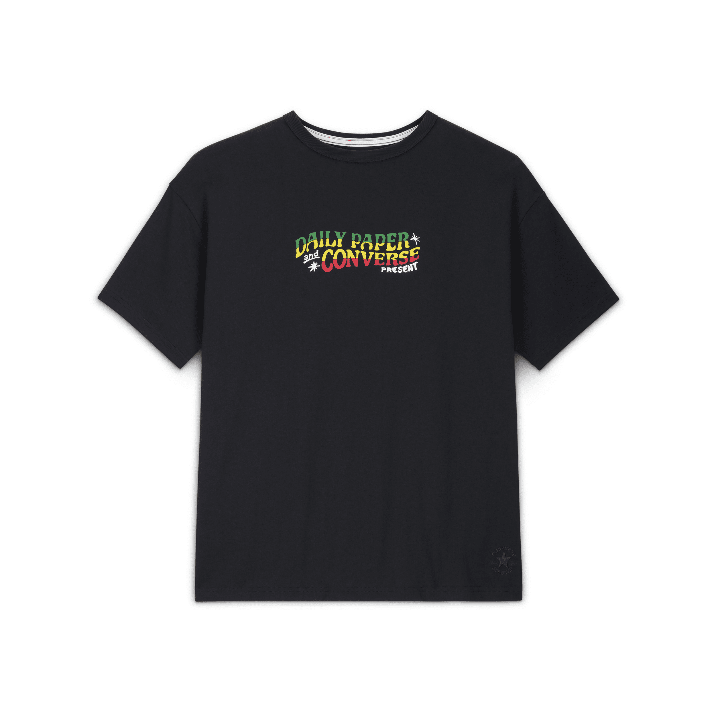 Converse X Daily Paper Gold Standard Tee In Black