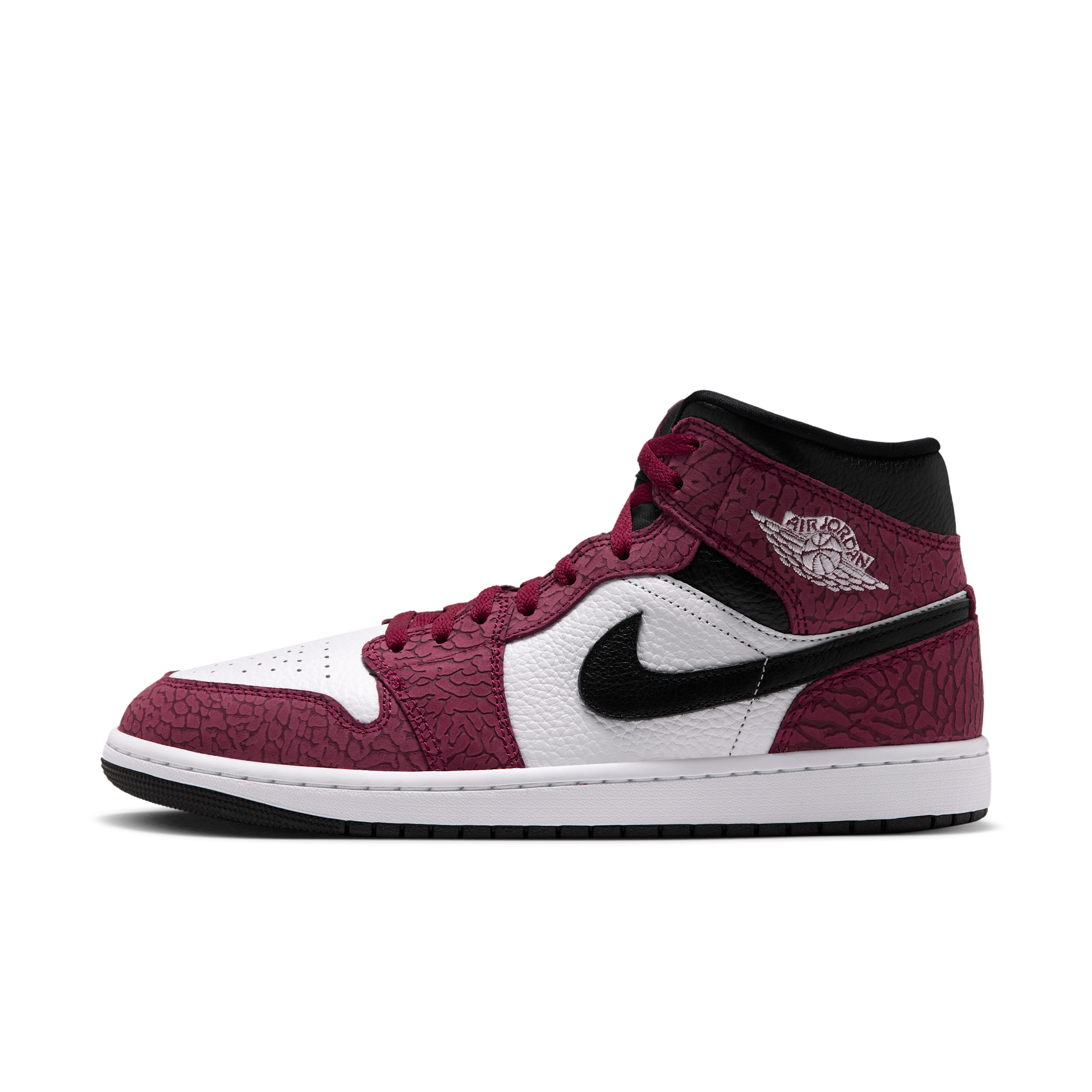 Jordan Men's Air Retro 1 Mid SE Casual Shoes in Team Red/Black/Dark Team Red Size: 12.0